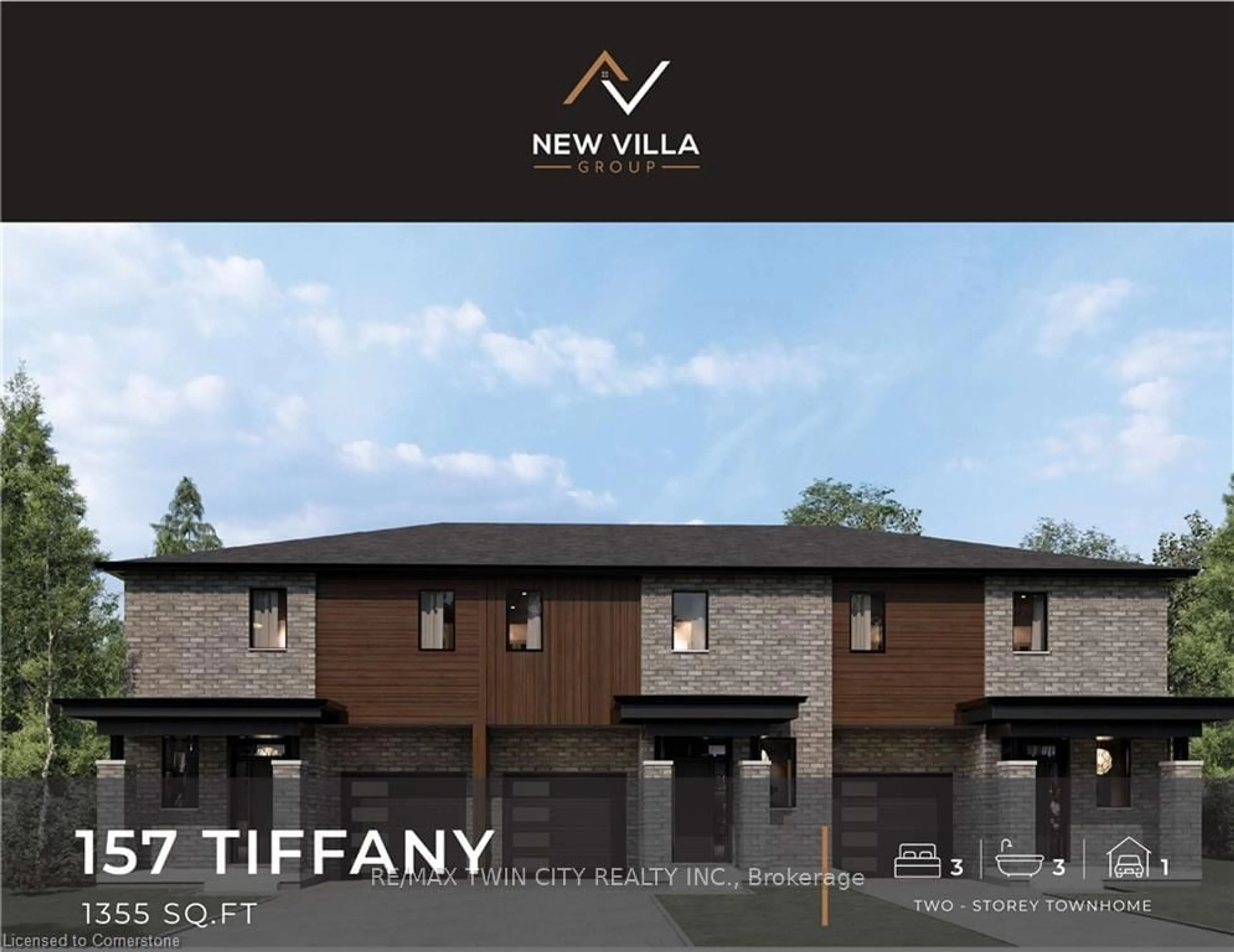 Home with vinyl exterior material, mountain view for 157 Tiffany St, Cambridge Ontario N2H 2B4