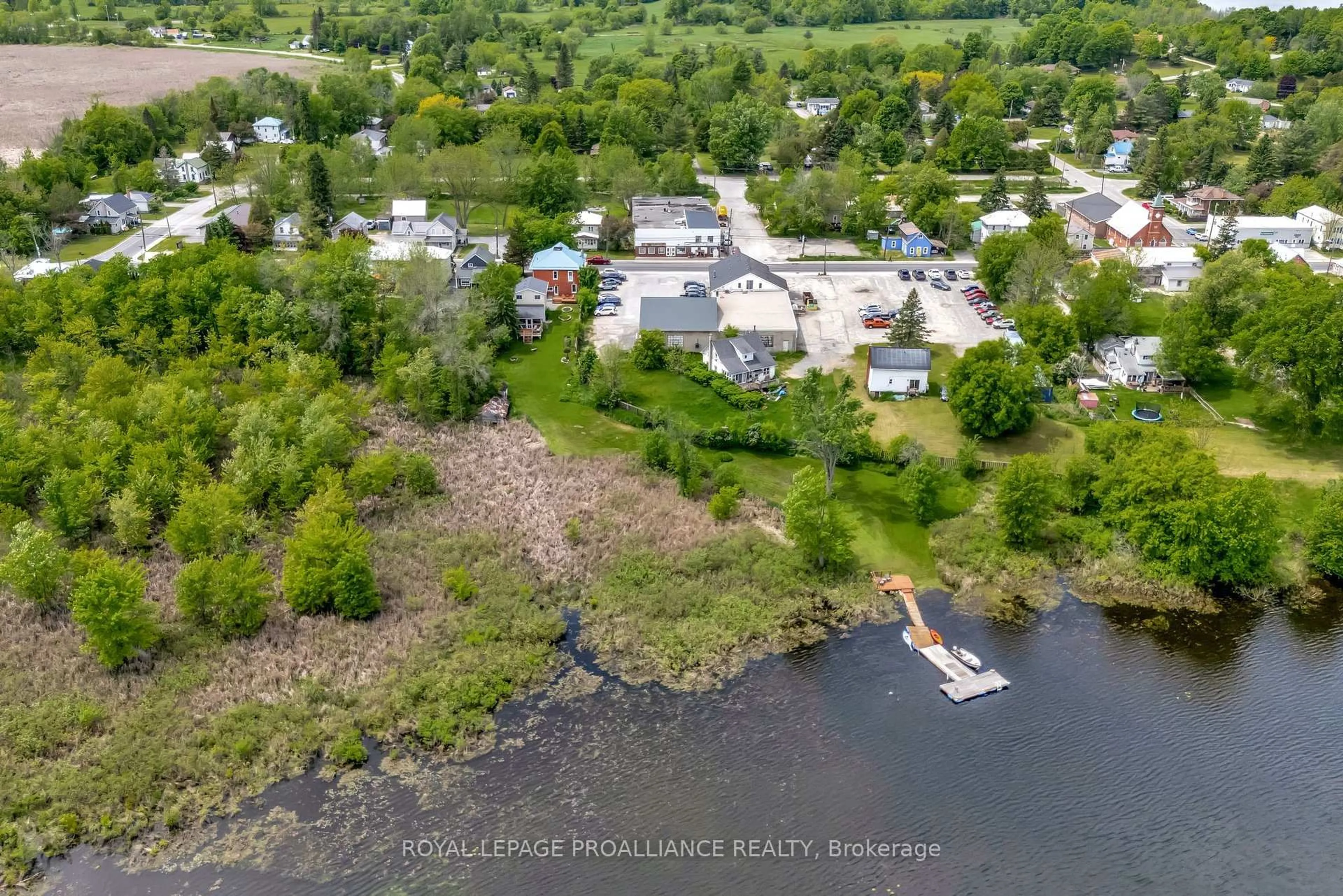 A pic from outside/outdoor area/front of a property/back of a property/a pic from drone, water/lake/river/ocean view for 6662 Road 38 N/A, Verona Ontario K0H 2W0