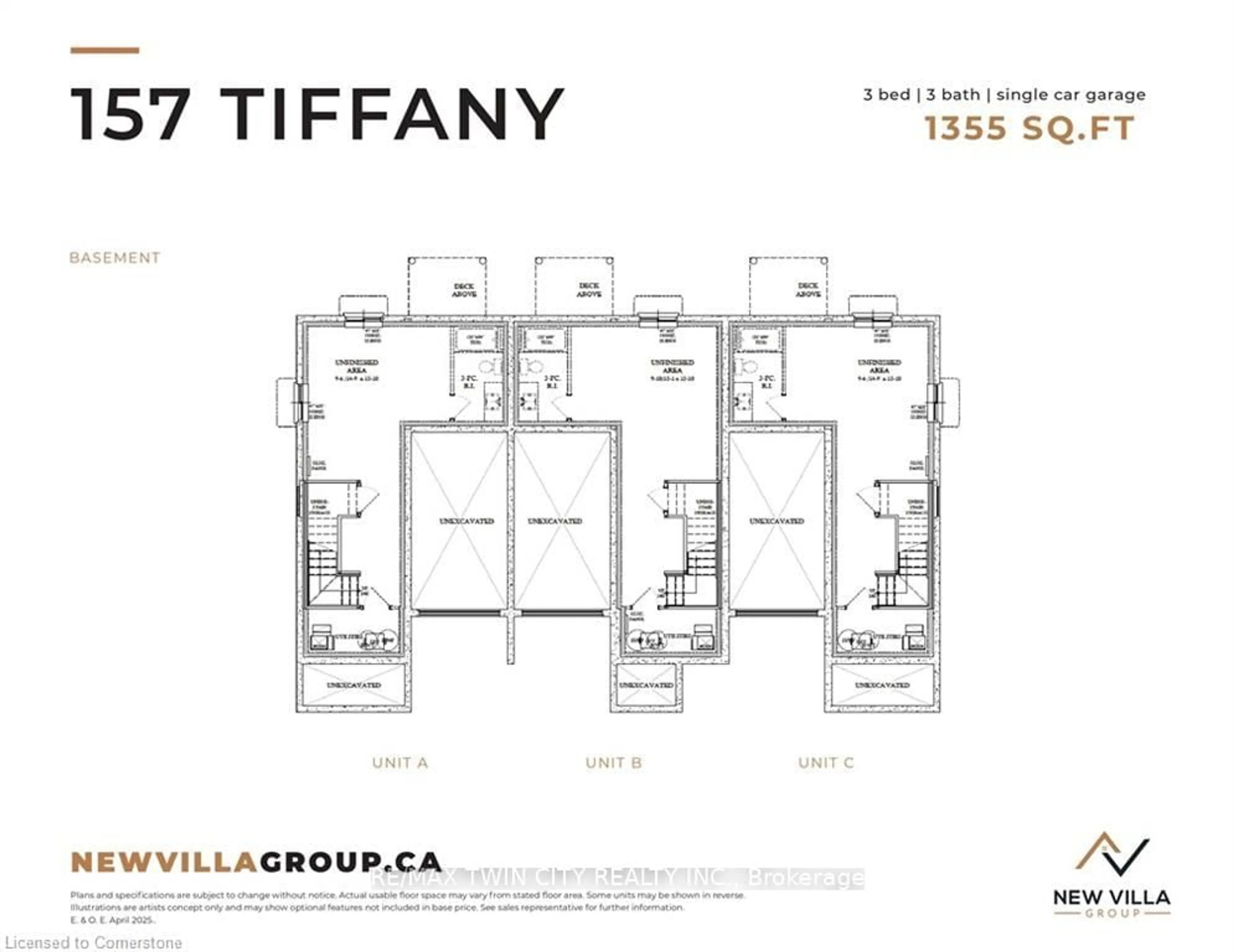 Floor plan for 165 Tiffany St, Cambridge Ontario N2H 2B4