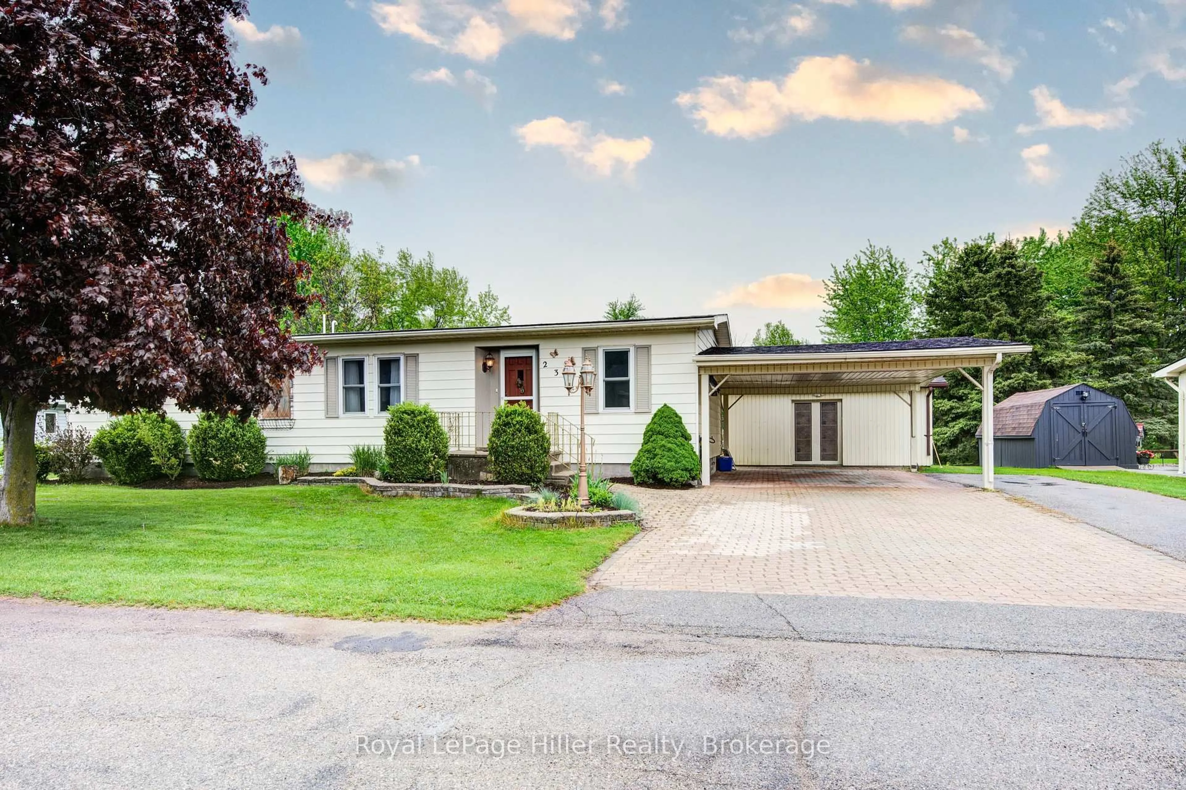 Home with vinyl exterior material, street for 235 Hickory Lane, Perth East Ontario N5A 6S6