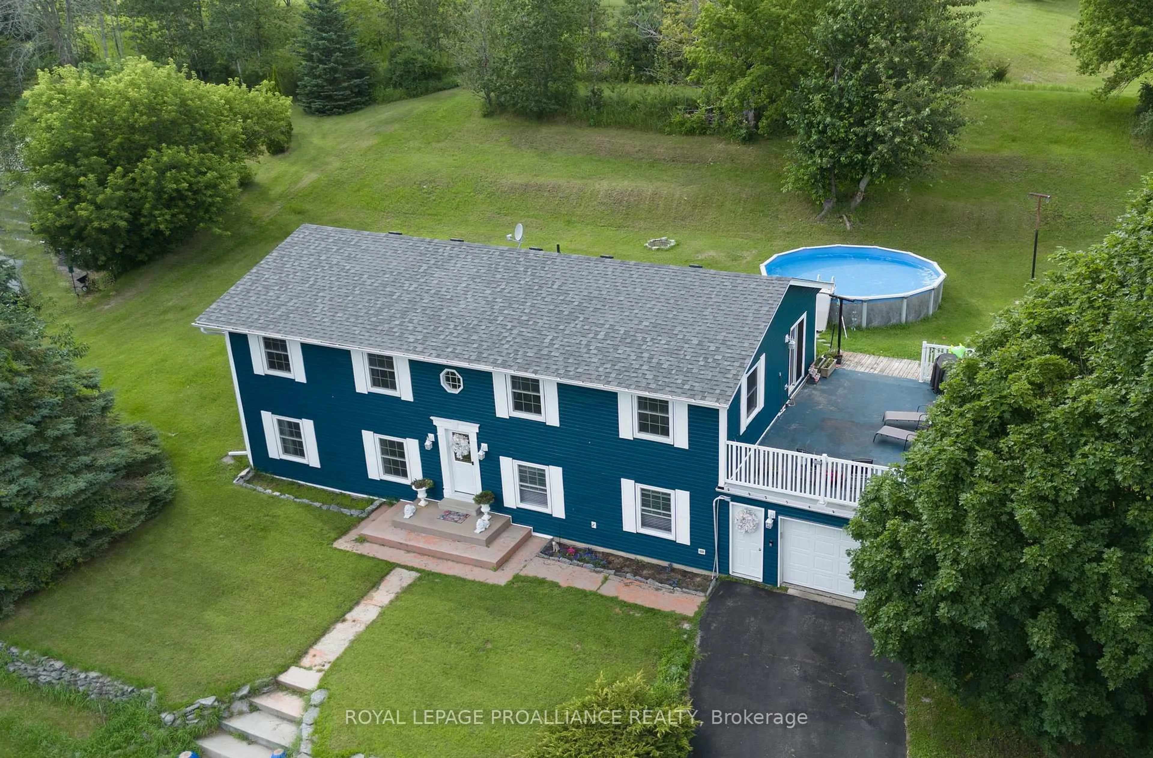 A pic from outside/outdoor area/front of a property/back of a property/a pic from drone, water/lake/river/ocean view for 1492 County Rd 5 N/A, Hastings Ontario K0K 2C0