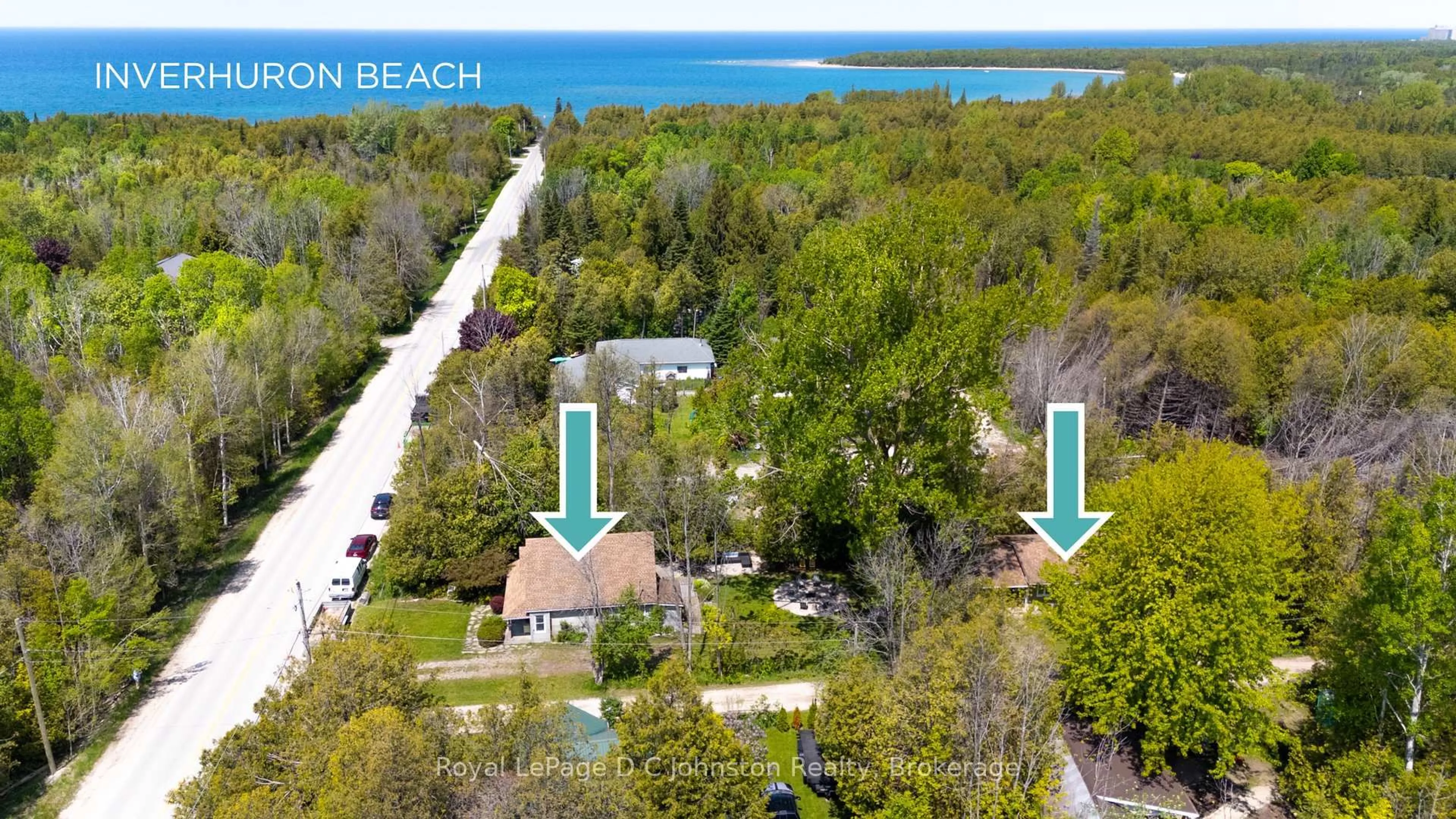 A pic from outside/outdoor area/front of a property/back of a property/a pic from drone, water/lake/river/ocean view for 3168 BRUCE ROAD 15, Kincardine Ontario N0G 2T0