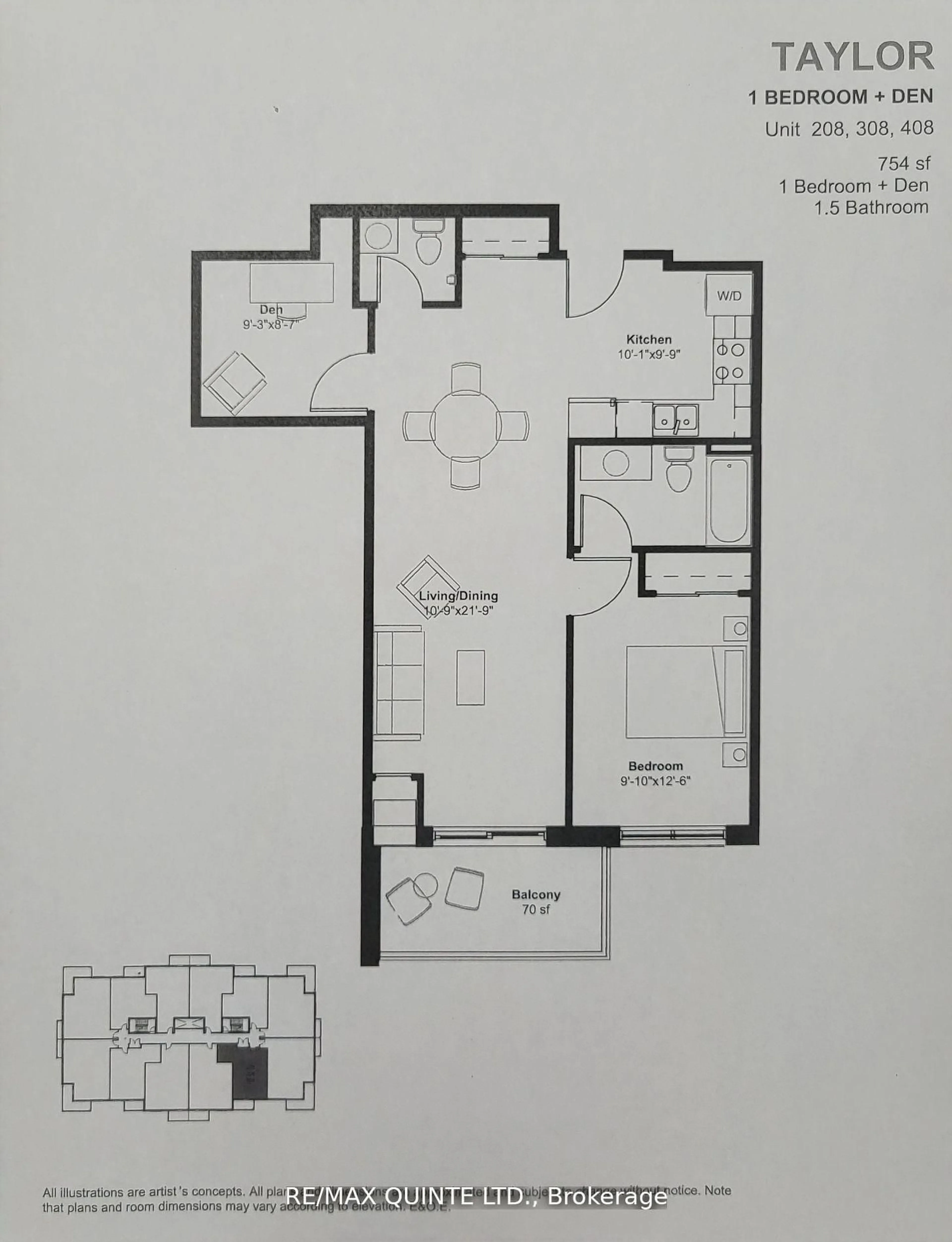 Floor plan for 12 Clara Dr #308, Prince Edward County Ontario K0K 2T0
