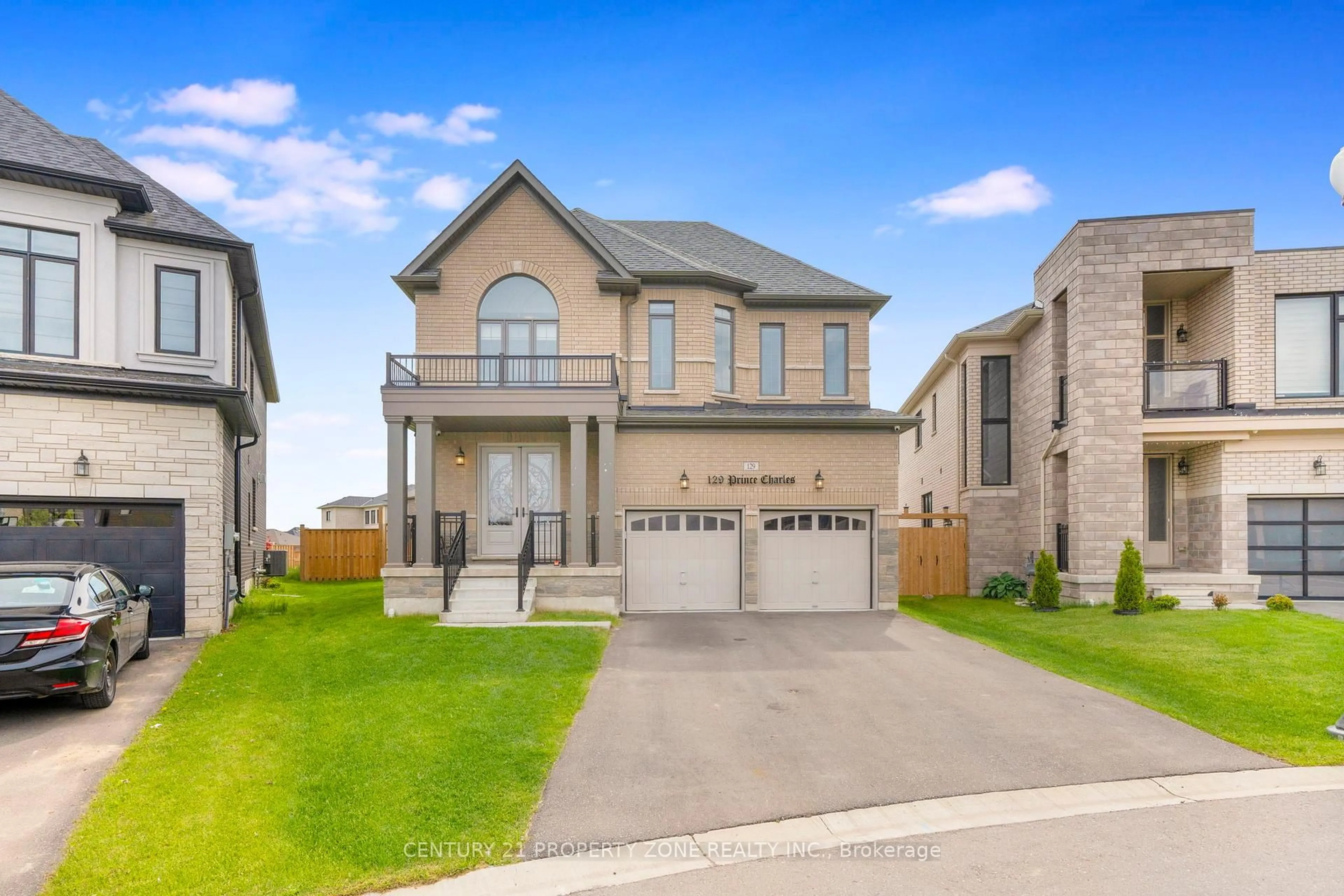 Home with brick exterior material, street for 129 Prince Charles Cres, Woodstock Ontario N4T 0N1