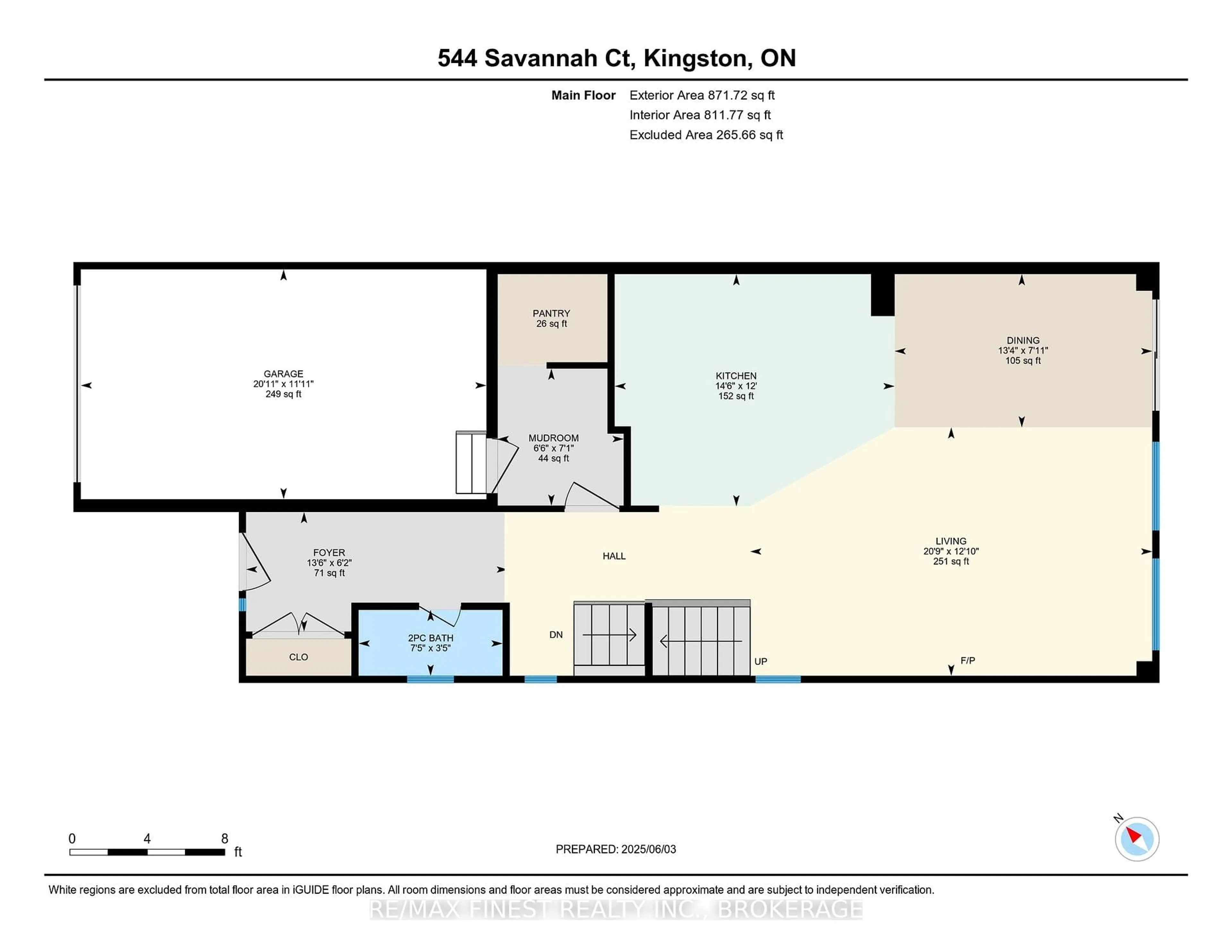 Floor plan for 544 Savannah Crt, Kingston Ontario K7P 0L3