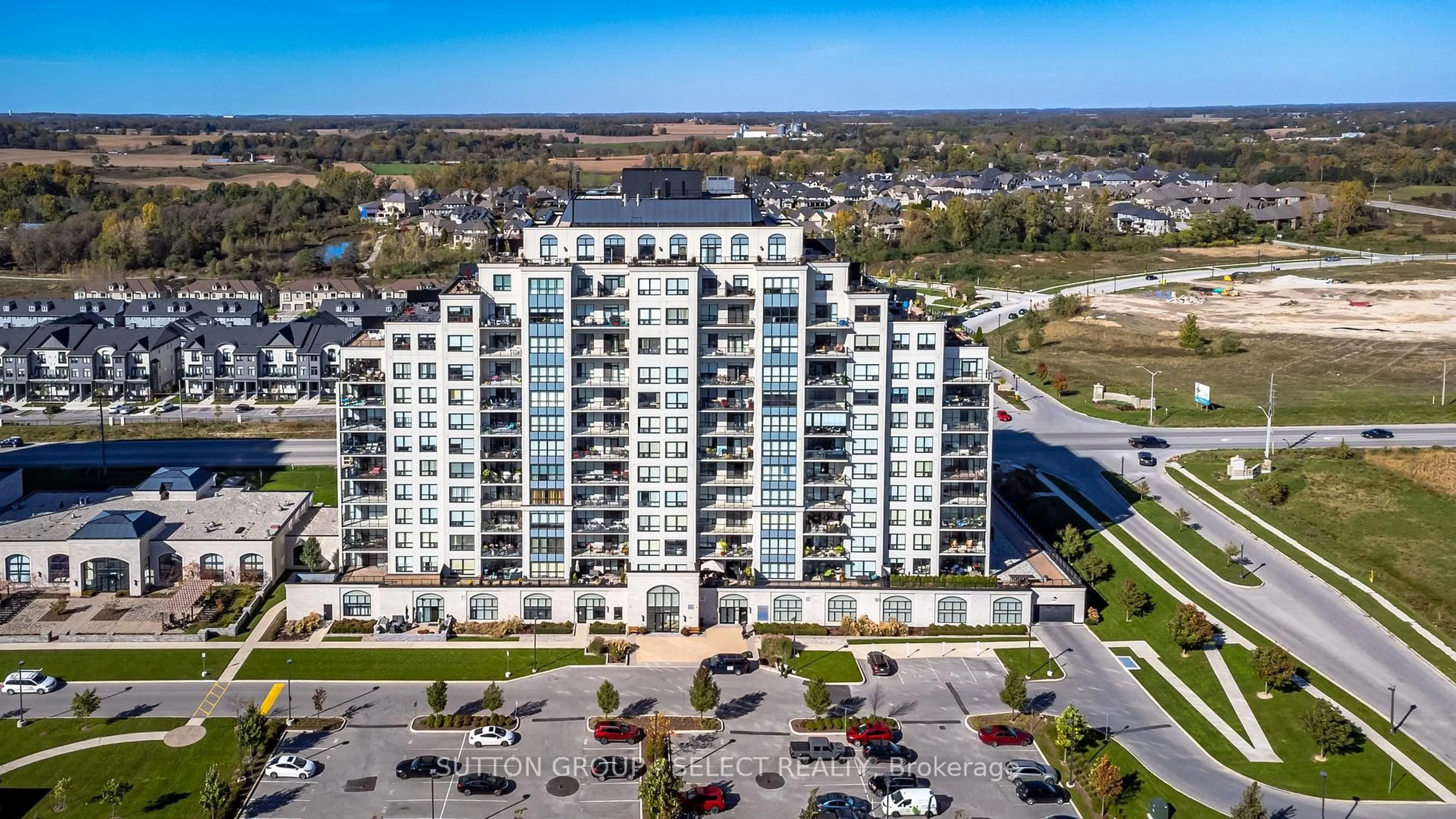 A pic from outside/outdoor area/front of a property/back of a property/a pic from drone, unknown for 240 Villagewalk Blvd #1110, London North Ontario N6G 0P6