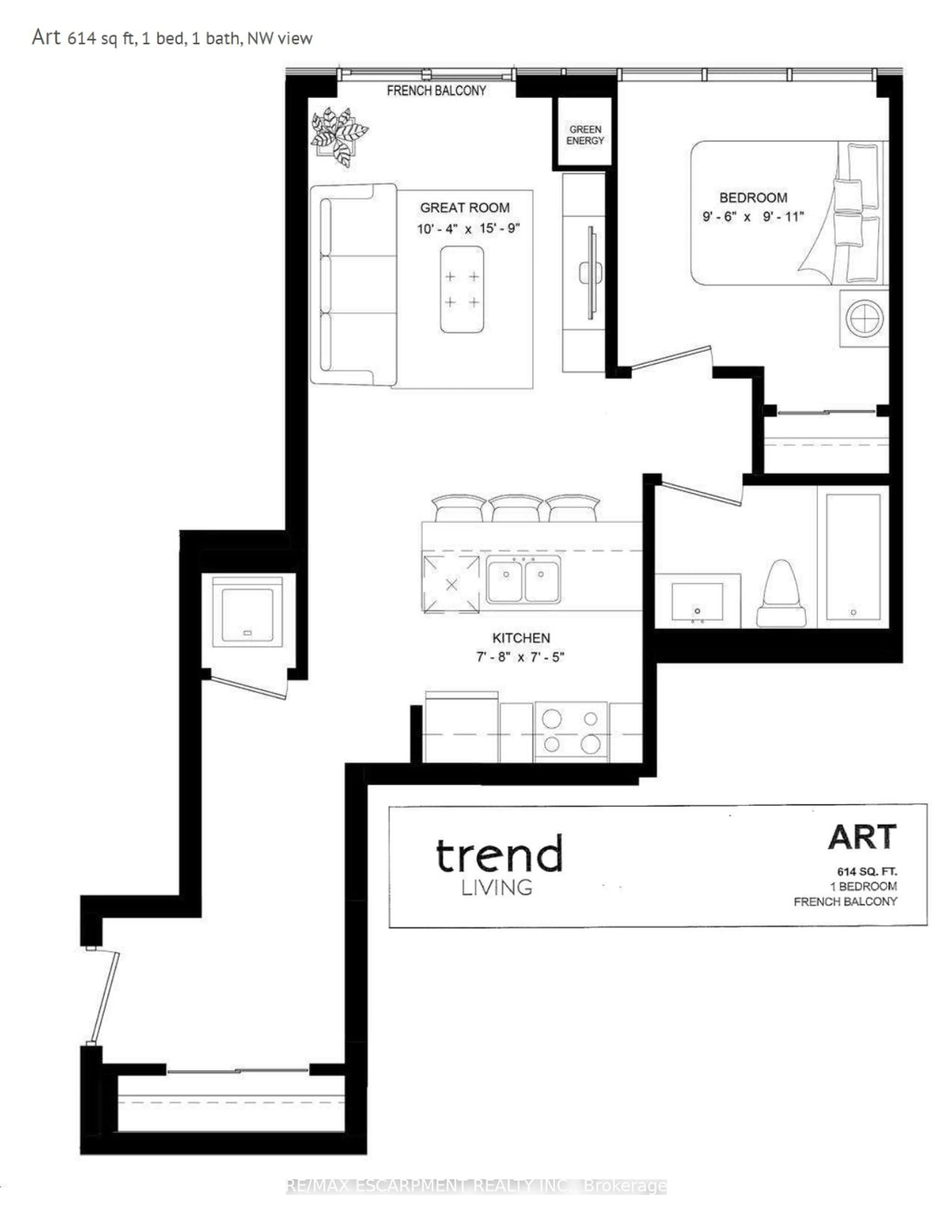 Floor plan for 470 Dundas St #305, Hamilton Ontario L8B 2A6
