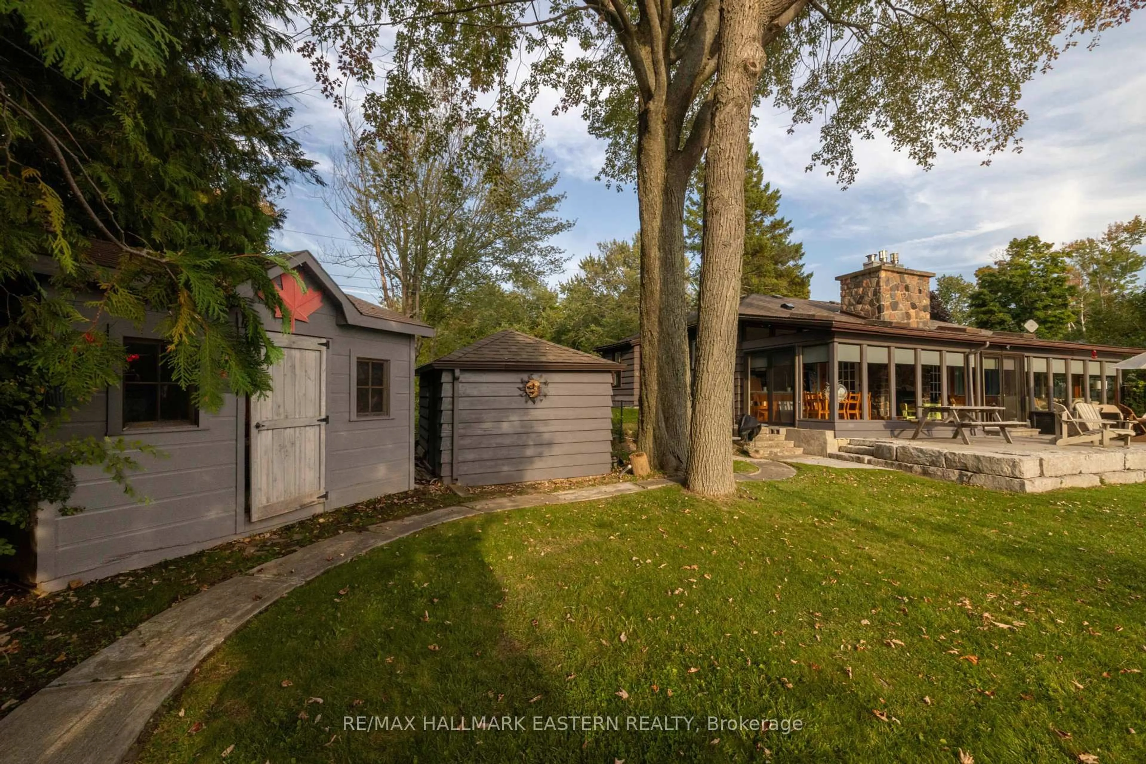 A pic from outside/outdoor area/front of a property/back of a property/a pic from drone, street for 2310 SALMON BAY Rd, Douro-Dummer Ontario K0L 2H0