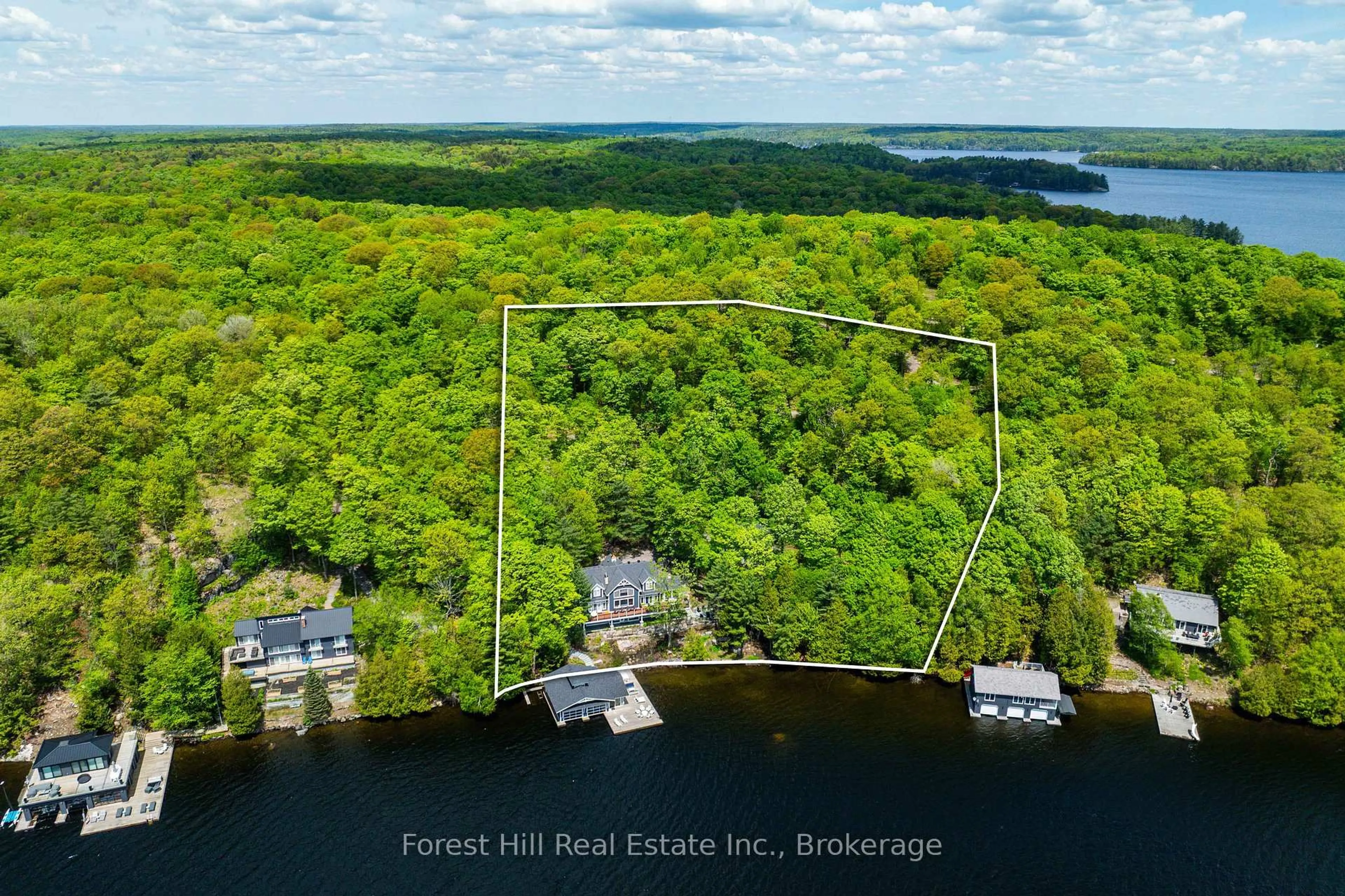 A pic from outside/outdoor area/front of a property/back of a property/a pic from drone, water/lake/river/ocean view for 1405 Juddhaven Rd #54, Muskoka Lakes Ontario P0B 1G0