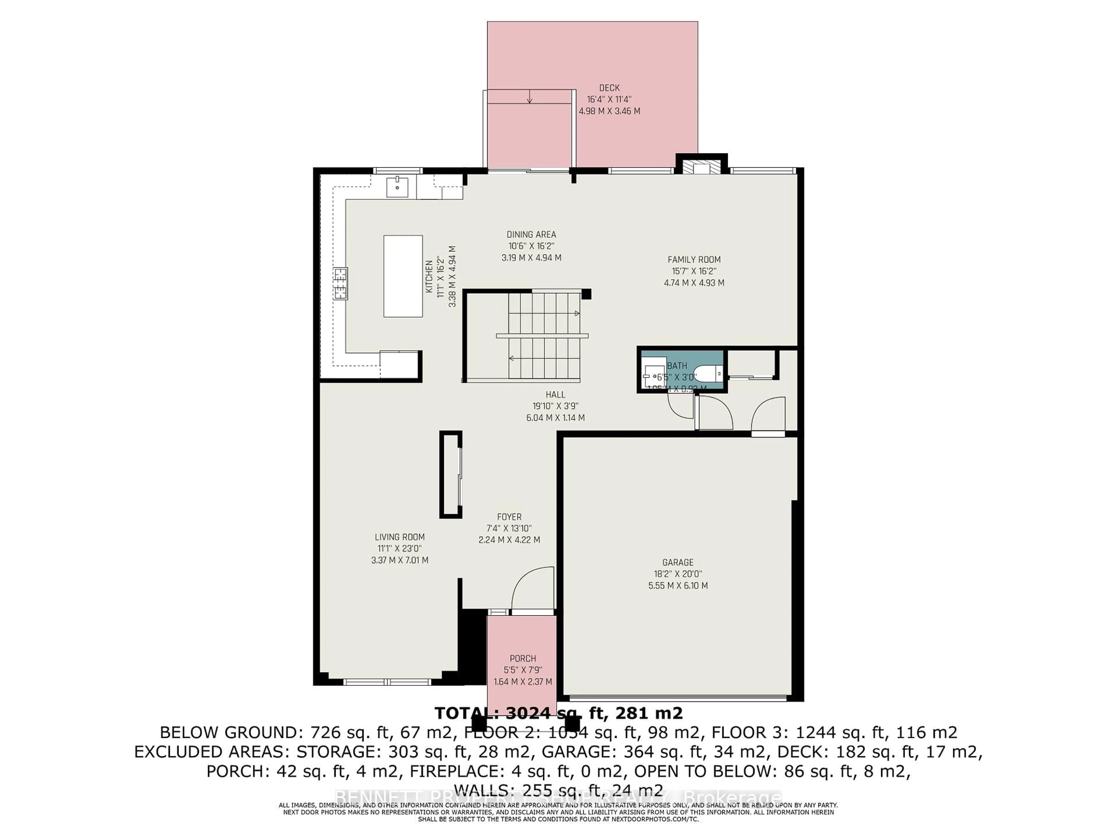 Floor plan for 1015 Winterspring Rdge, Ottawa Ontario K4A 0S5