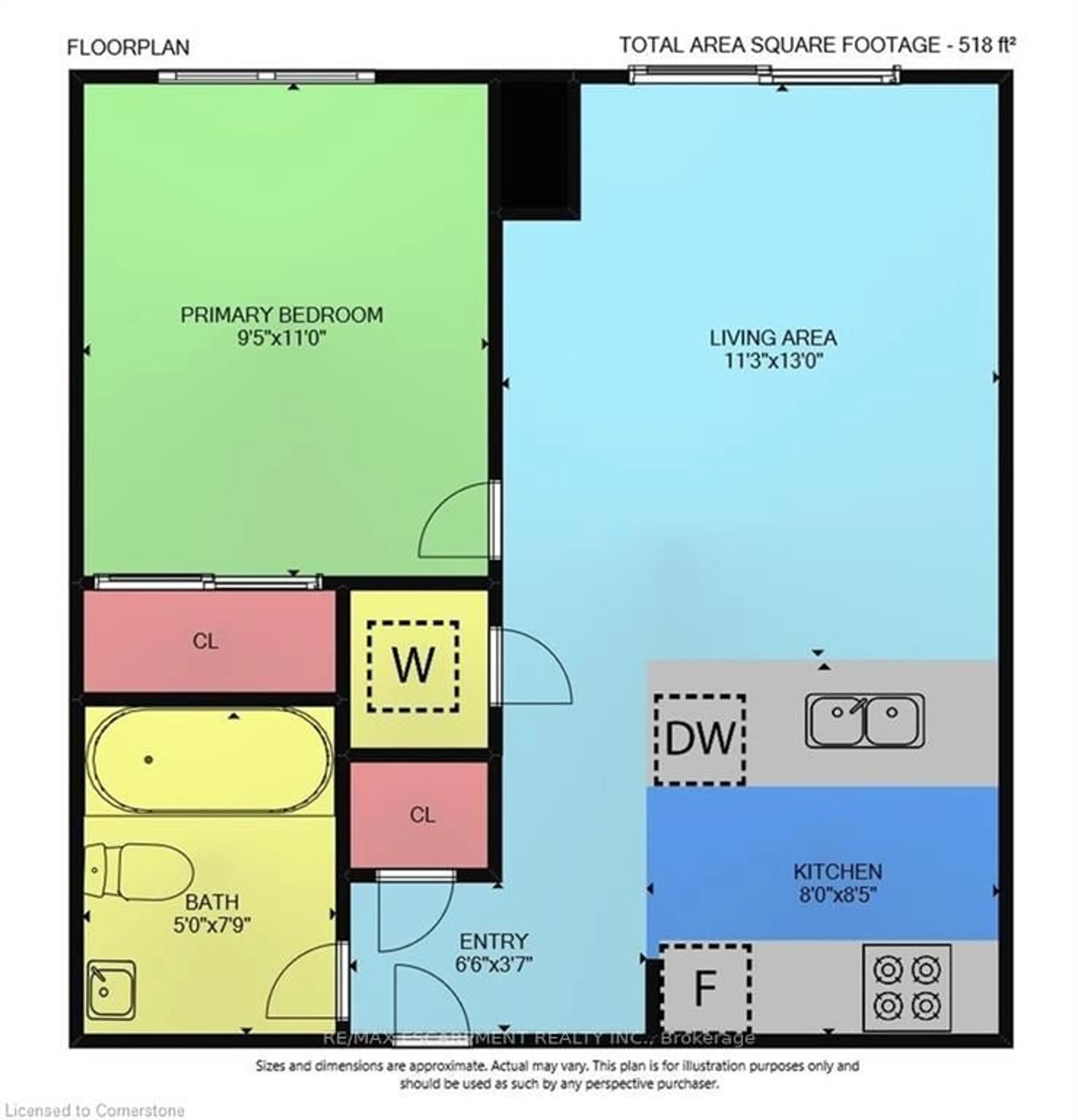 Floor plan for 460 Dundas St #314, Hamilton Ontario L8B 2A5