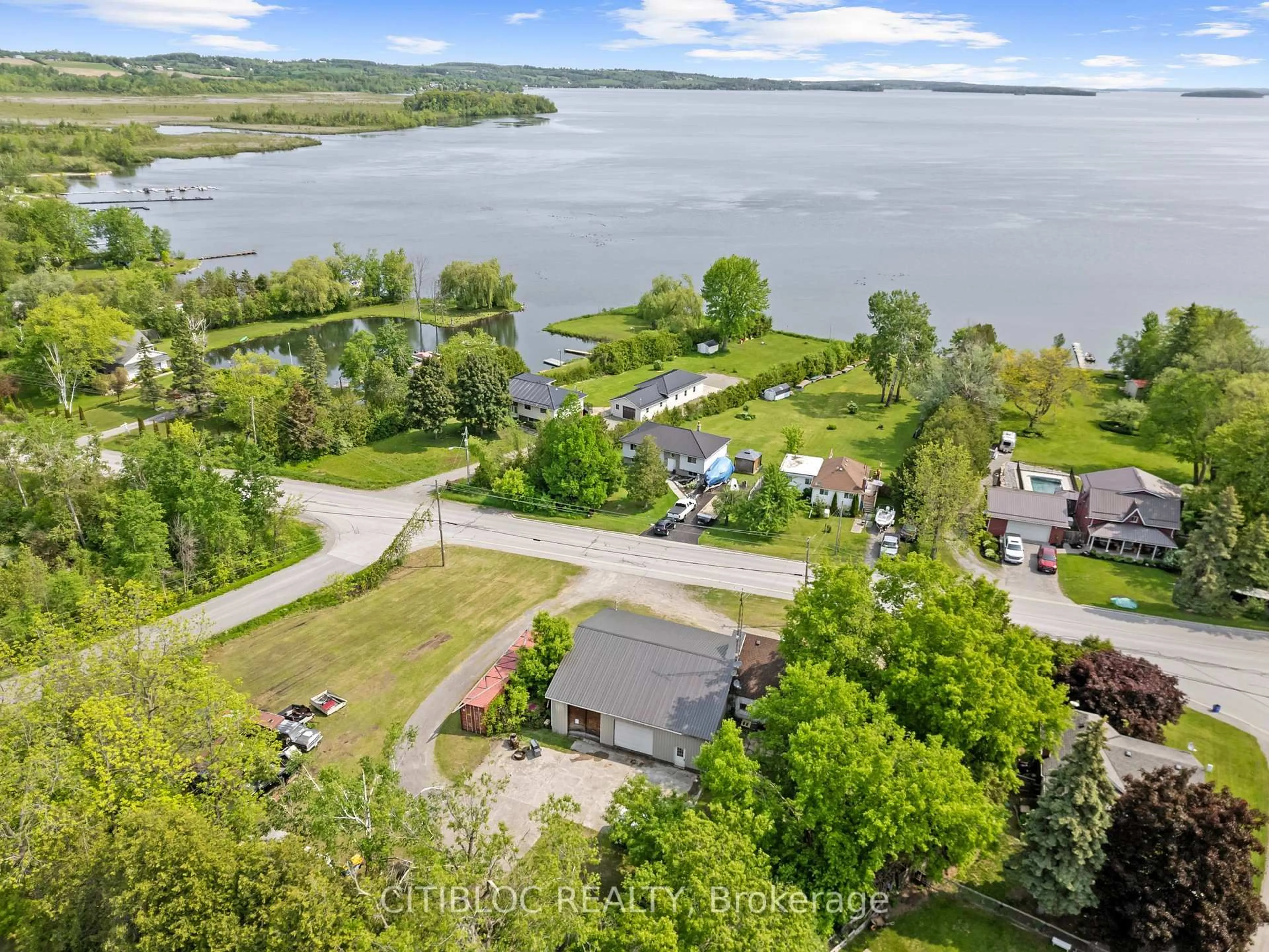 A pic from outside/outdoor area/front of a property/back of a property/a pic from drone, water/lake/river/ocean view for 5160 Rice Lake Dr, Hamilton Township Ontario K0L 1E0