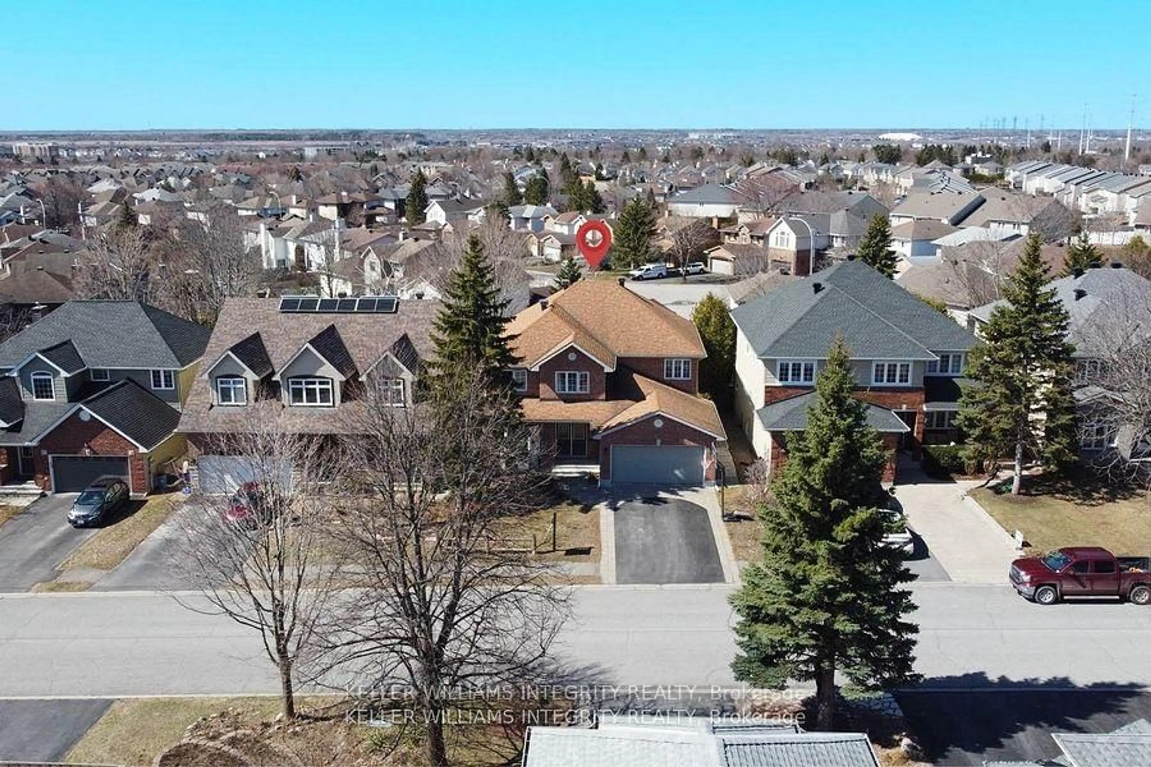 A pic from outside/outdoor area/front of a property/back of a property/a pic from drone, unknown for 9 Shannondoe Cres, Ottawa Ontario K2M 2C8