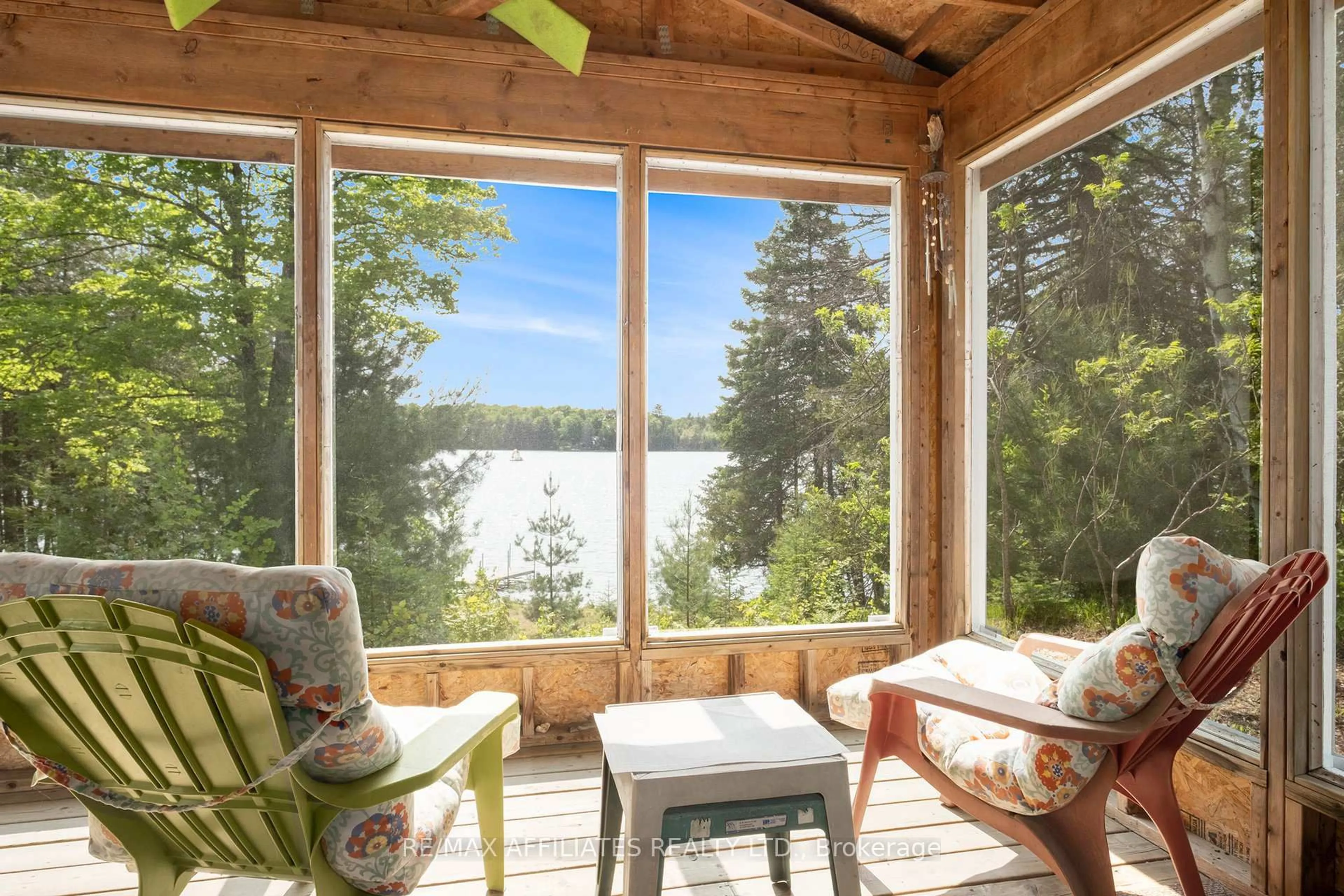 Patio, water/lake/river/ocean view for 1015 Penyck  Lake Lane North N/A, Sharbot Lake Ontario K0H 2P0