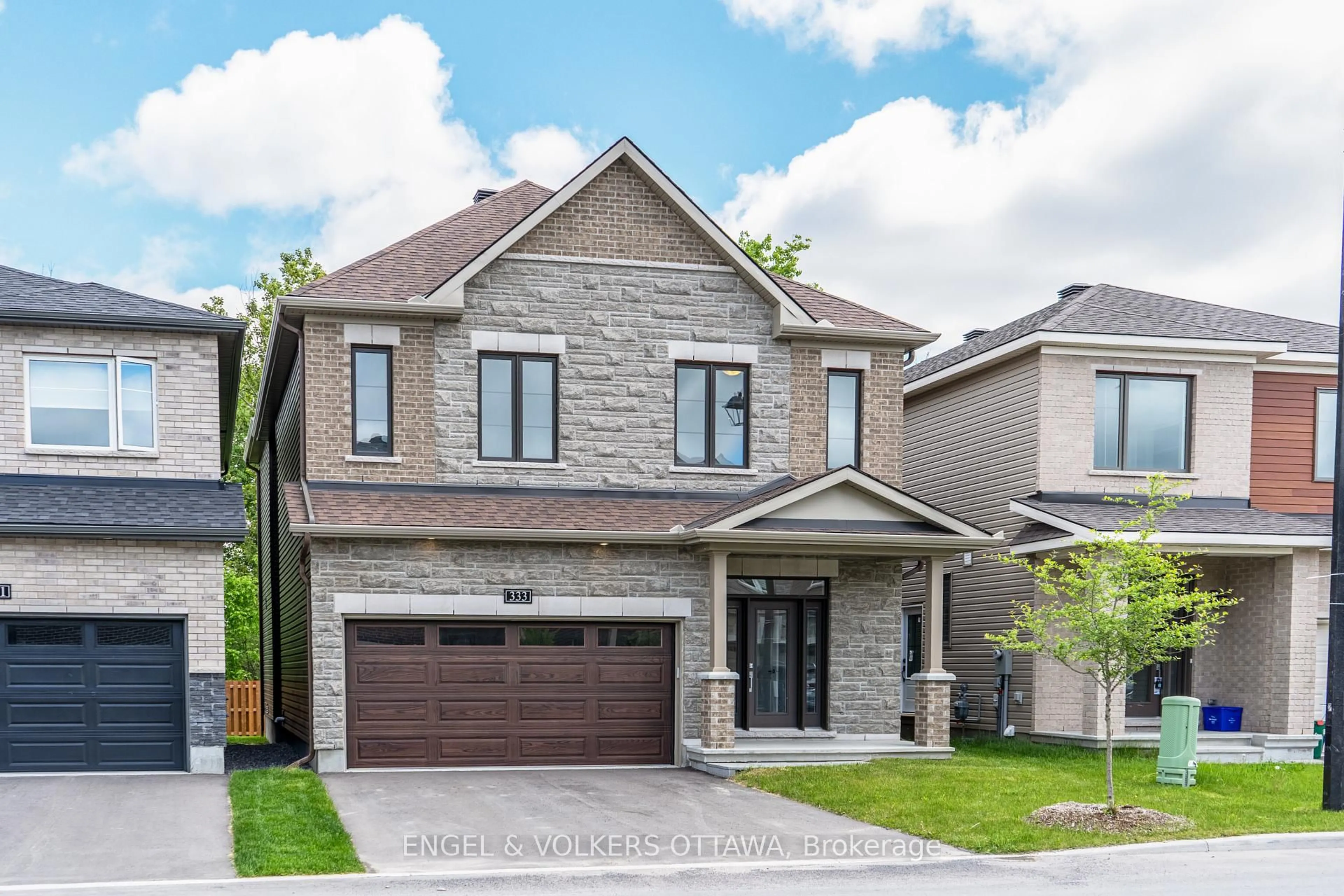 Home with brick exterior material, street for 333 Elsie Macgill Walk, Kanata Ontario K2W 0K7