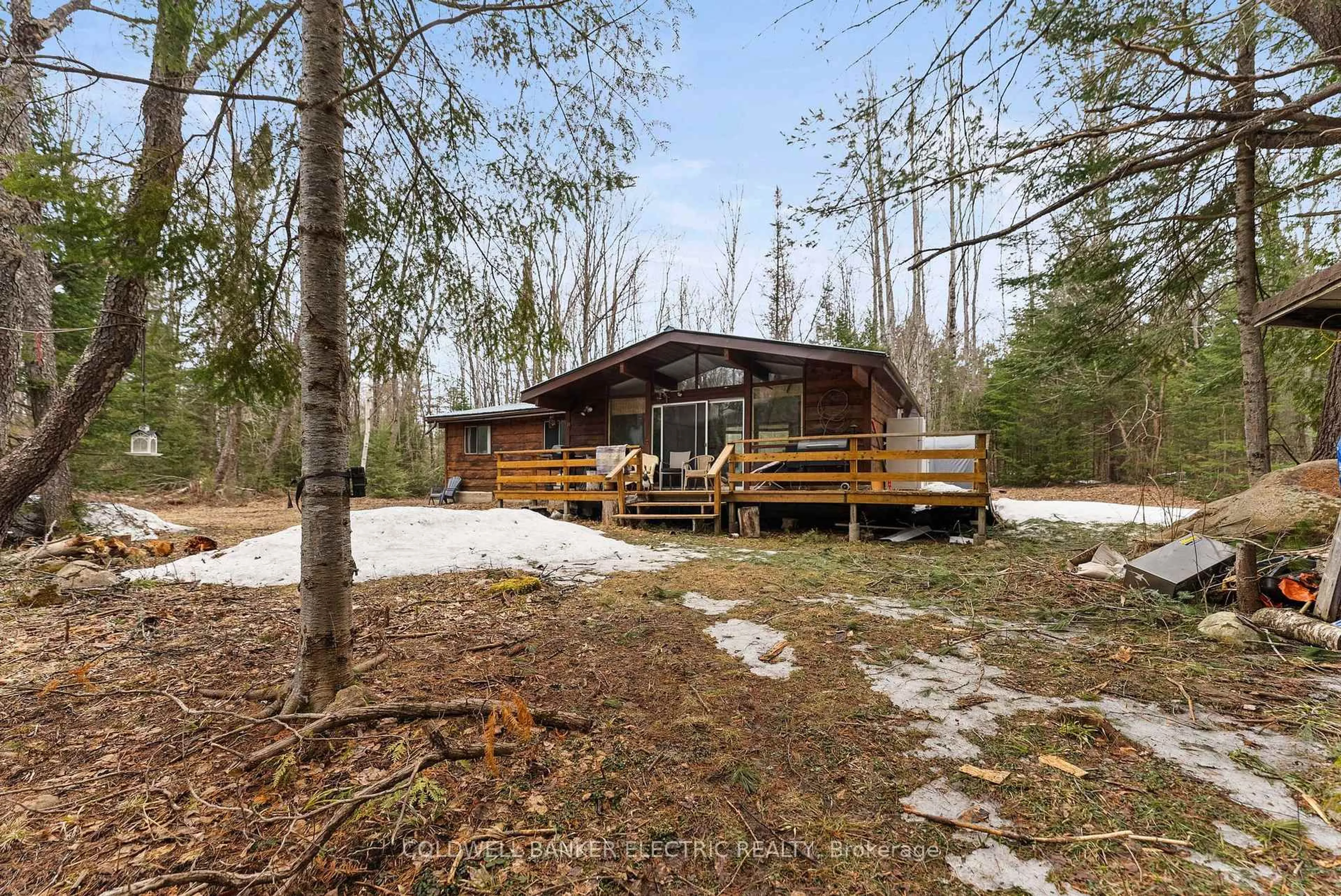 A pic from outside/outdoor area/front of a property/back of a property/a pic from drone, forest/trees view for 2313 The South Rd, Coe Hill Ontario K0L 1P0
