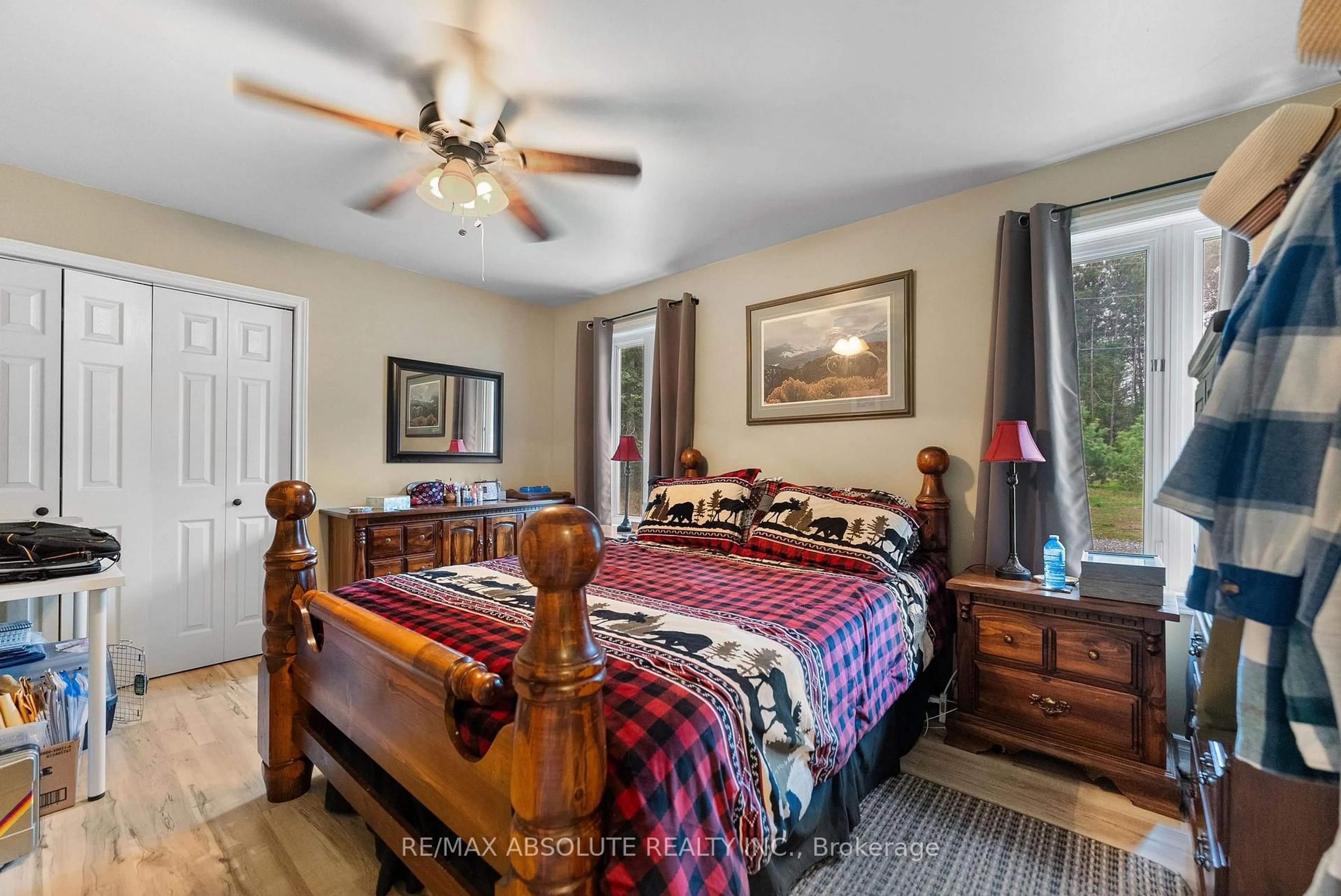 Bedroom with bed, unknown for 4666 Matawatchan Rd, Griffith Ontario K0J 2R0