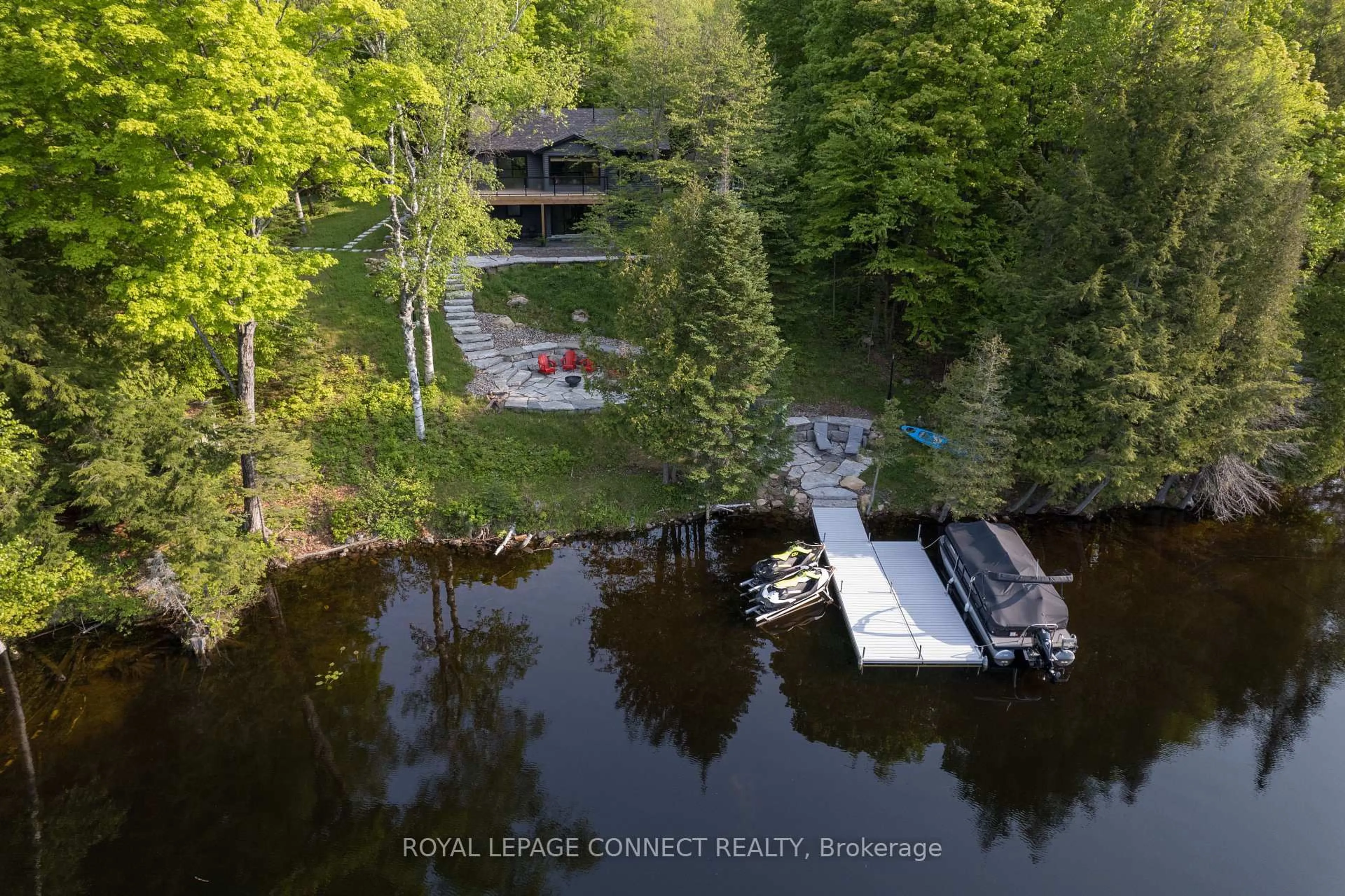 A pic from outside/outdoor area/front of a property/back of a property/a pic from drone, water/lake/river/ocean view for 3 Irwin Rd, Maynooth Ontario K0L 2S0