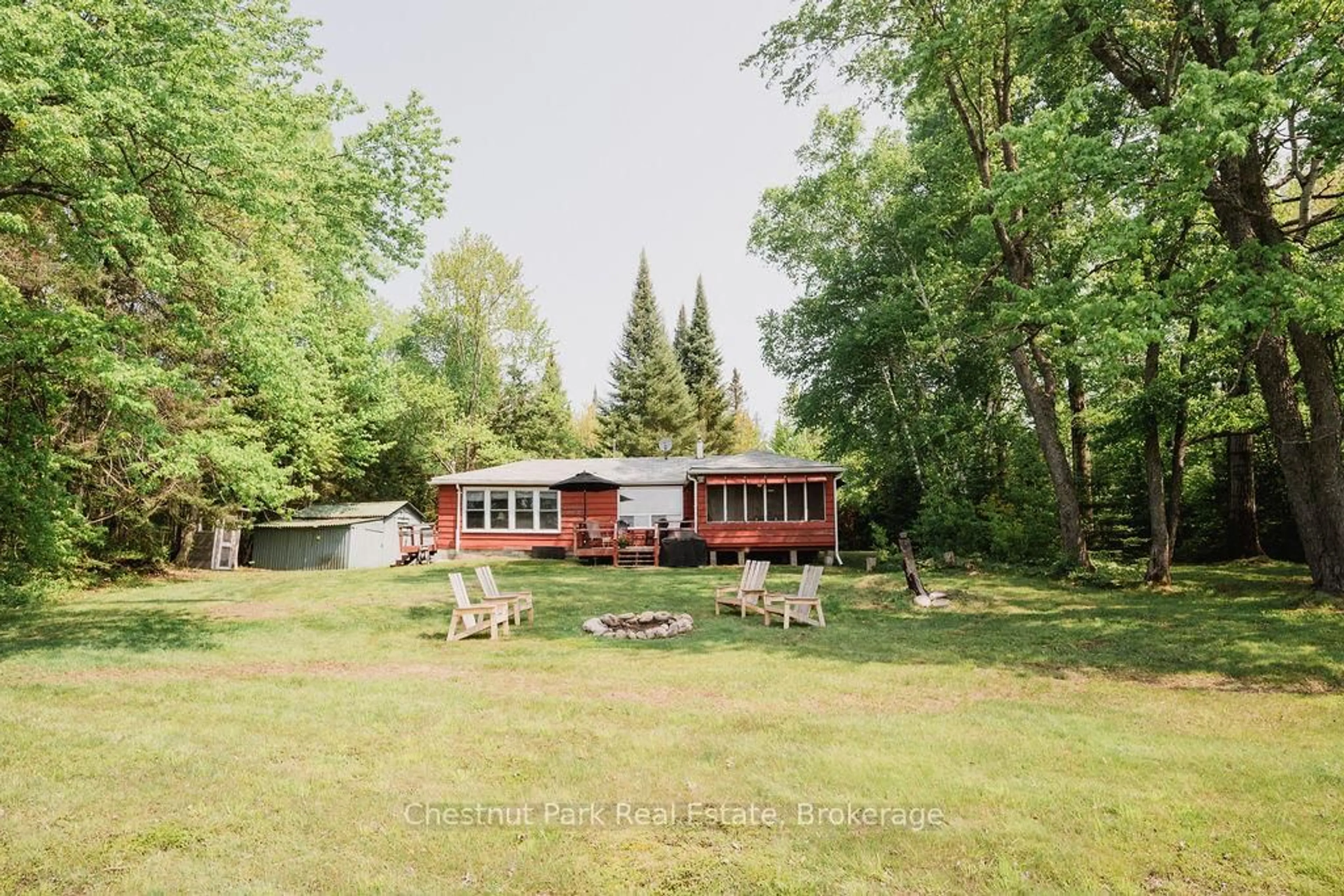 A pic from outside/outdoor area/front of a property/back of a property/a pic from drone, forest/trees view for 294 Kent Rd, Armour Ontario P0A 1Z0