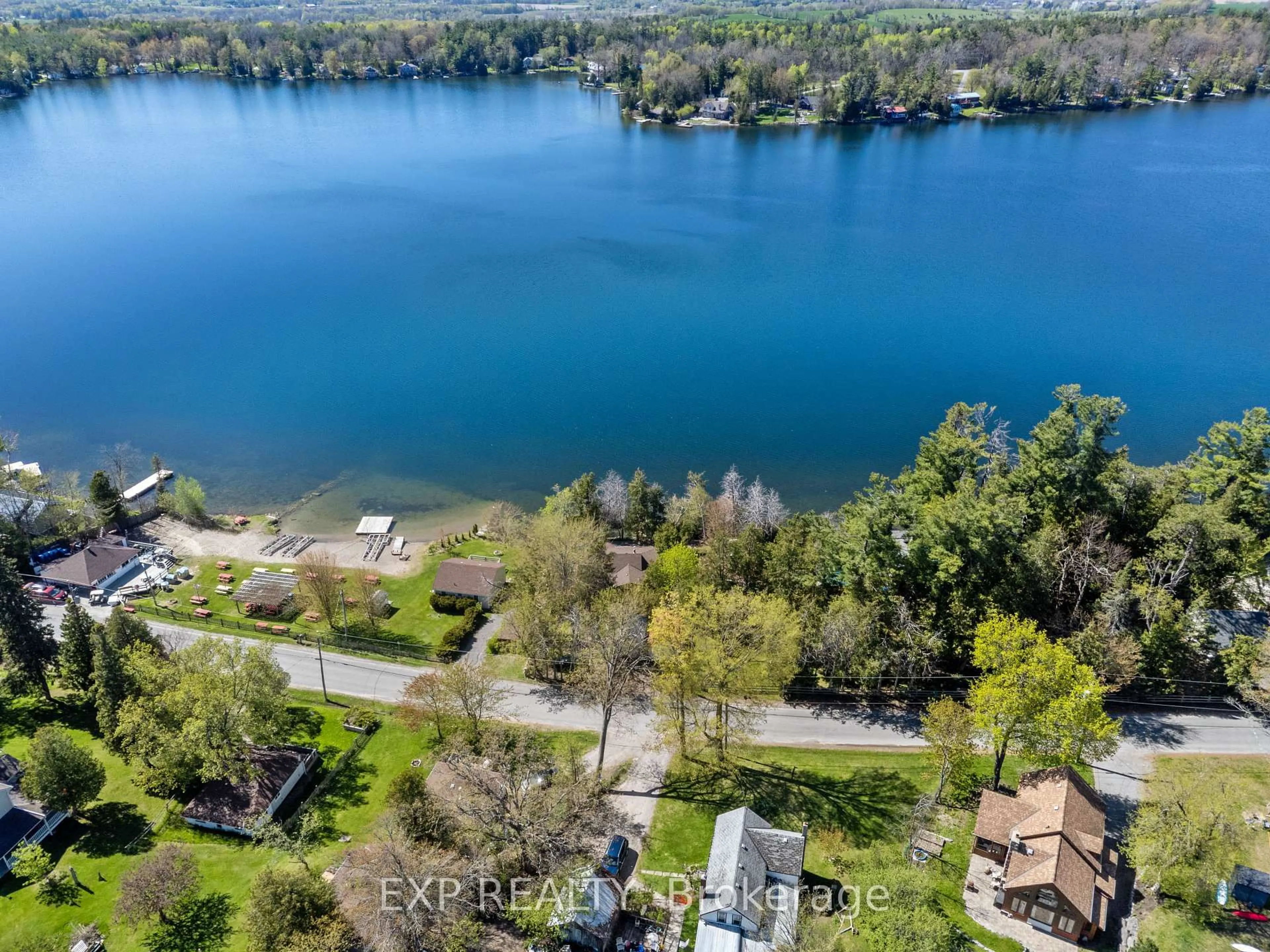 A pic from outside/outdoor area/front of a property/back of a property/a pic from drone, water/lake/river/ocean view for 108 Oak Lake Rd, Stirling Ontario K0K 3E0