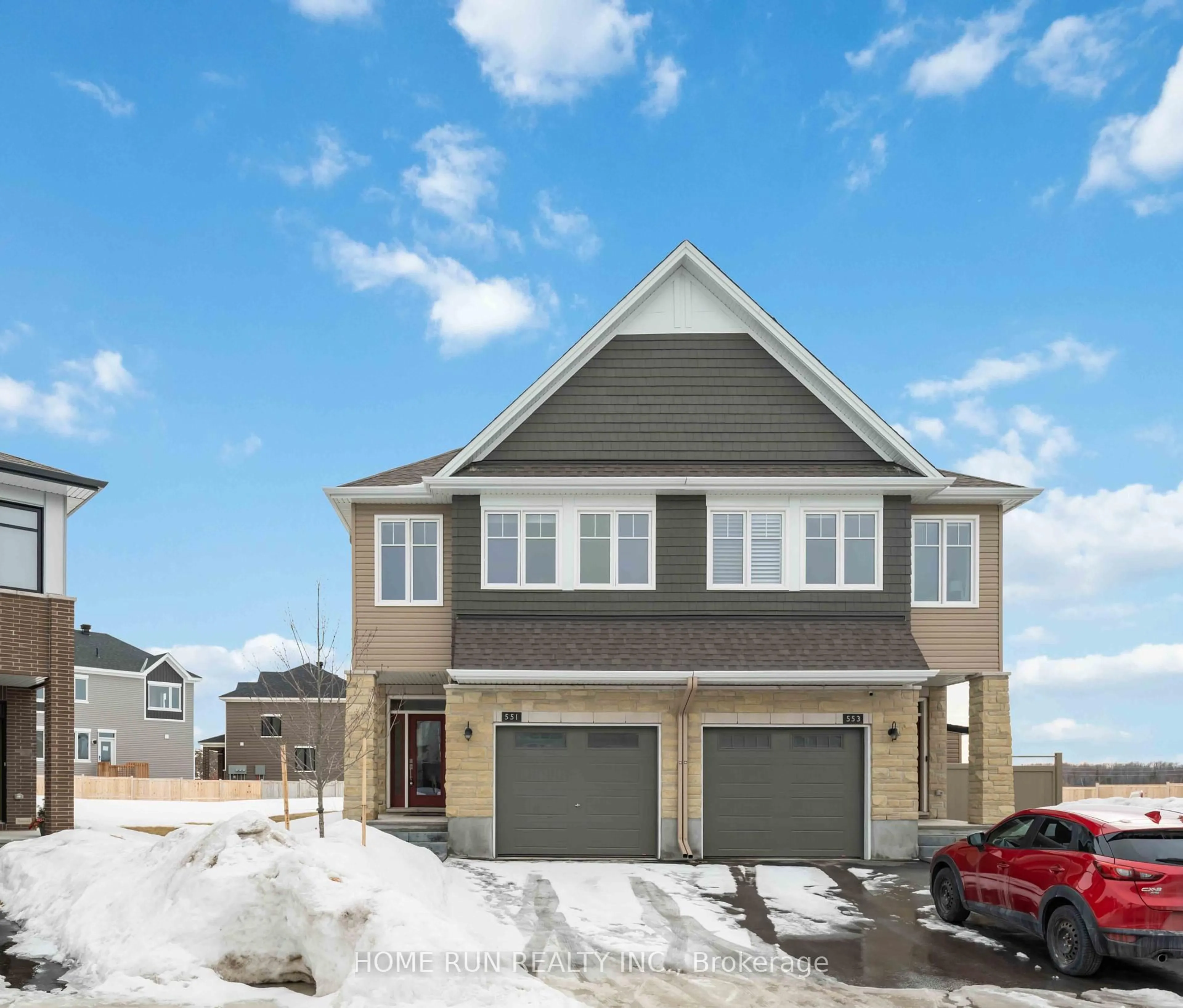 Home with brick exterior material, street for 551 Sonmarg Cres, Ottawa Ontario K2J 7A5