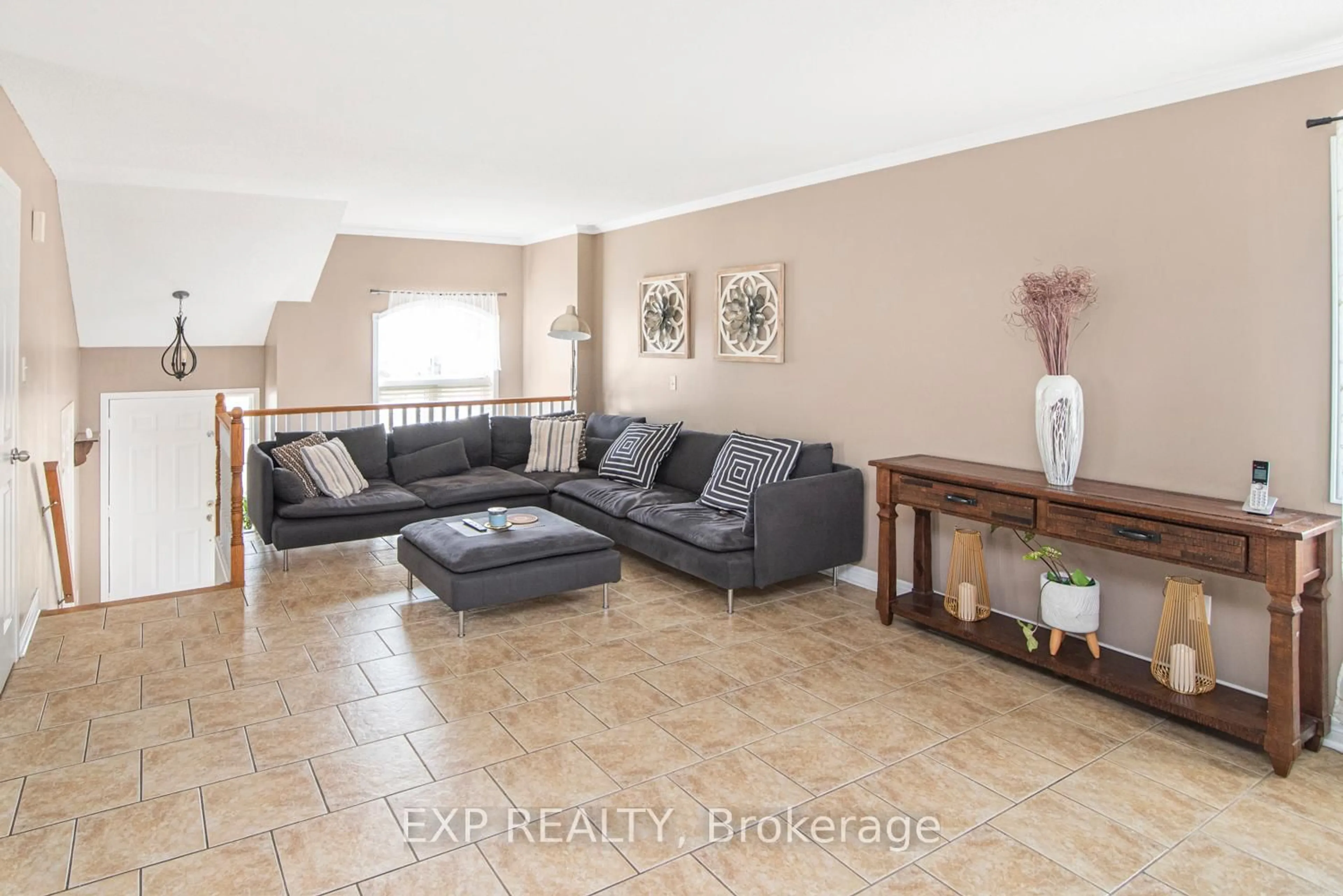 Living room with furniture, ceramic/tile floor for 360 White Sands Dr, London South Ontario N6M 1J1