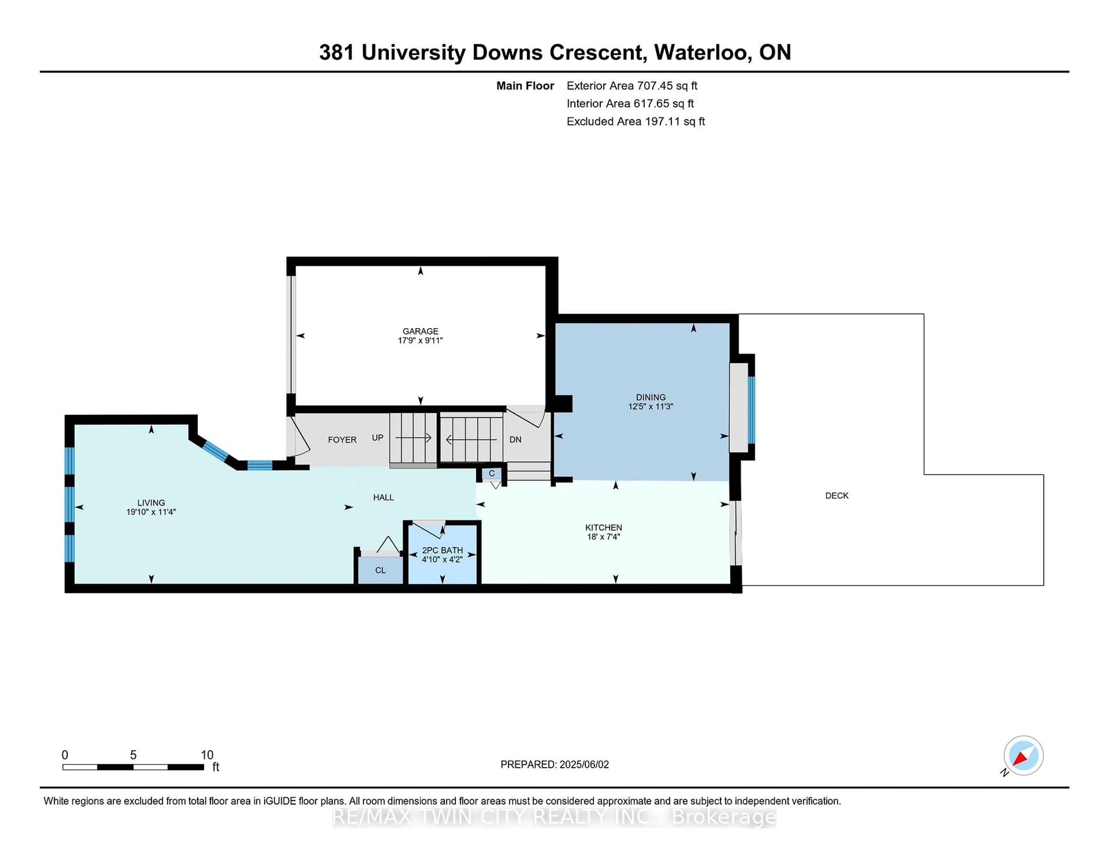 Floor plan for 381 University Downs Cres, Waterloo Ontario N2K 4B1