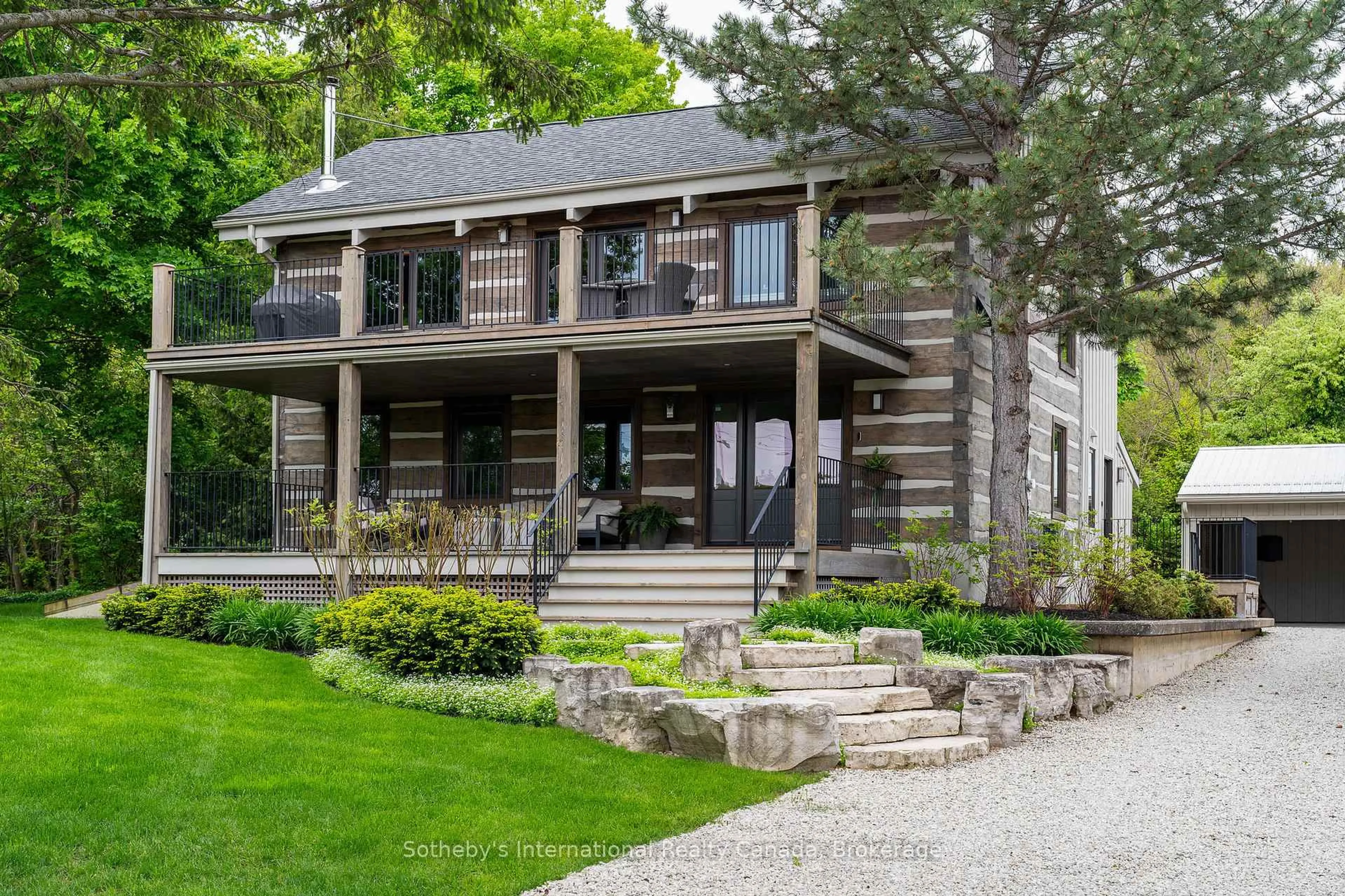 Home with brick exterior material, street for 116 Lakeshore Rd, Blue Mountains Ontario L9Y 0N2