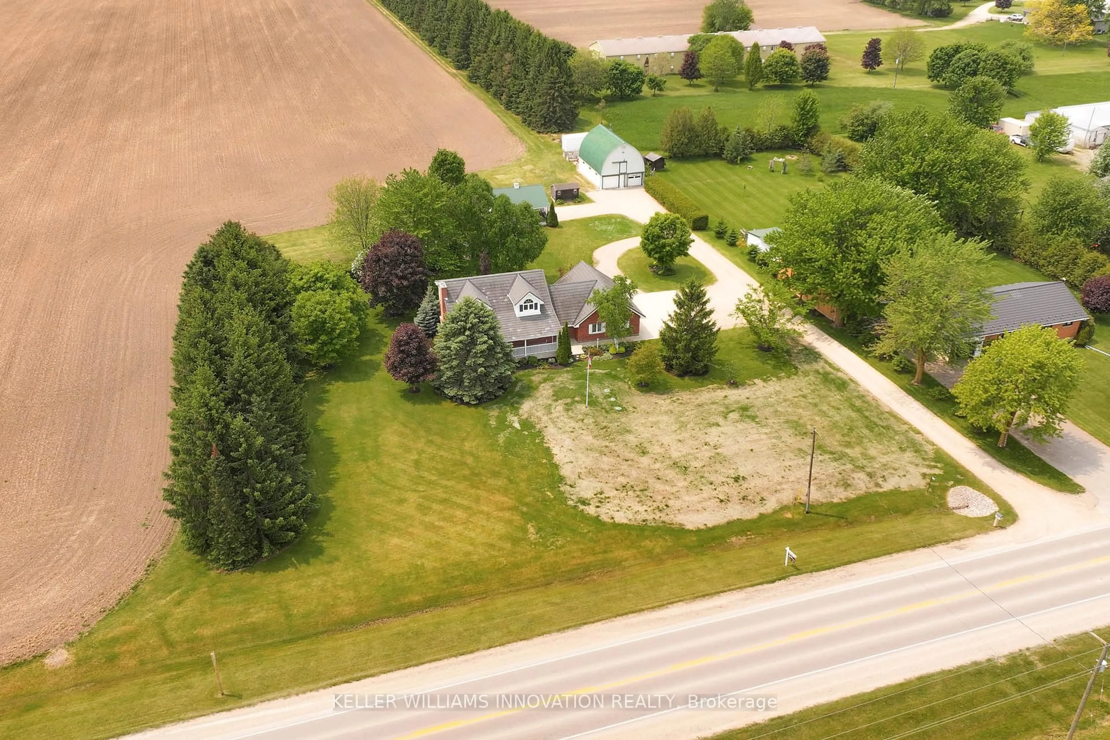A pic from outside/outdoor area/front of a property/back of a property/a pic from drone, street for 5967 Perth Line 72, North Perth Ontario N0G 1B0