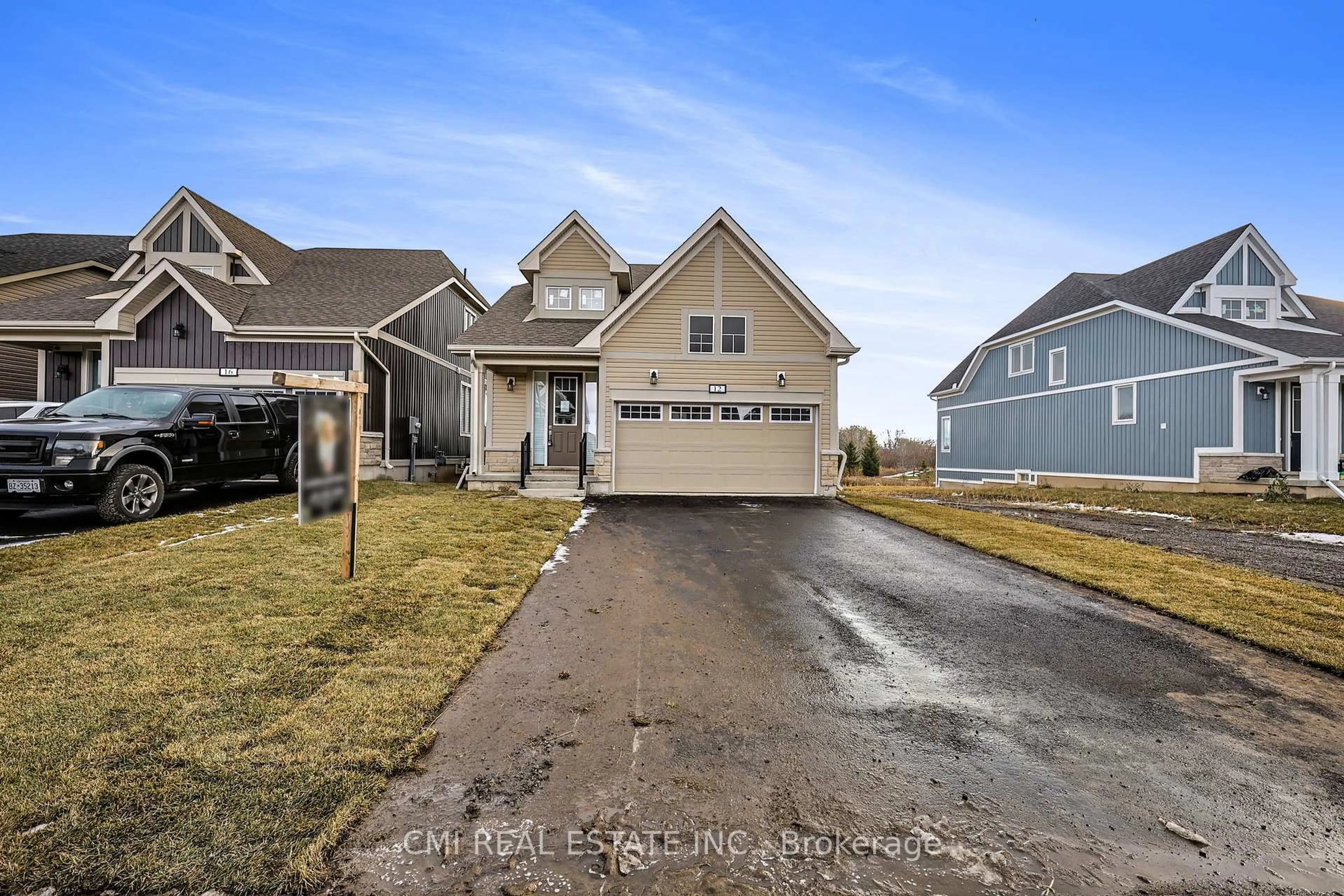 Home with vinyl exterior material, street for 12 OAKMONT Dr, Bath Ontario K0H 1G0