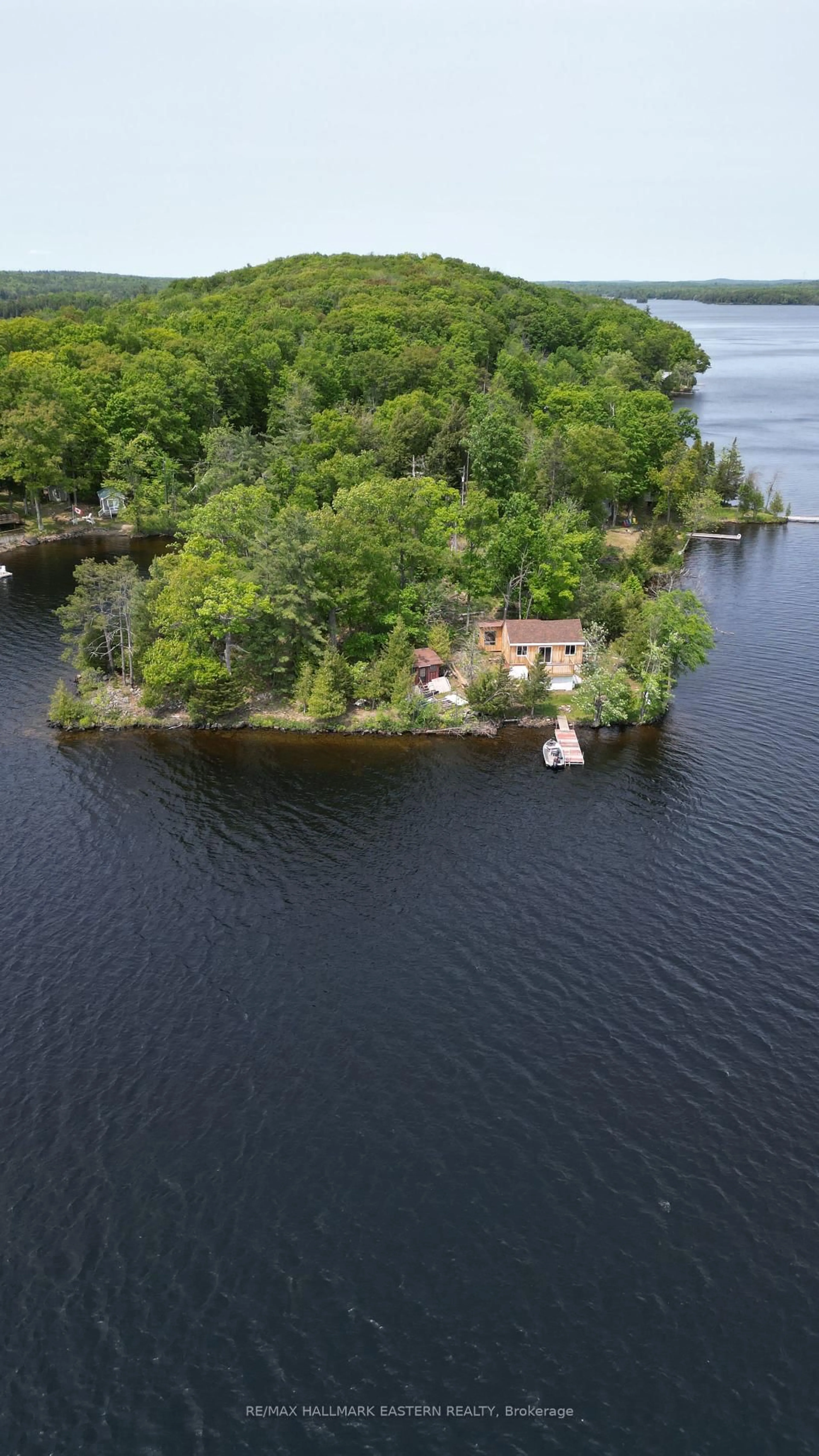 A pic from outside/outdoor area/front of a property/back of a property/a pic from drone, water/lake/river/ocean view for 280 Big Island N/A, Havelock-Belmont-Methuen Ontario K0L 1Z0