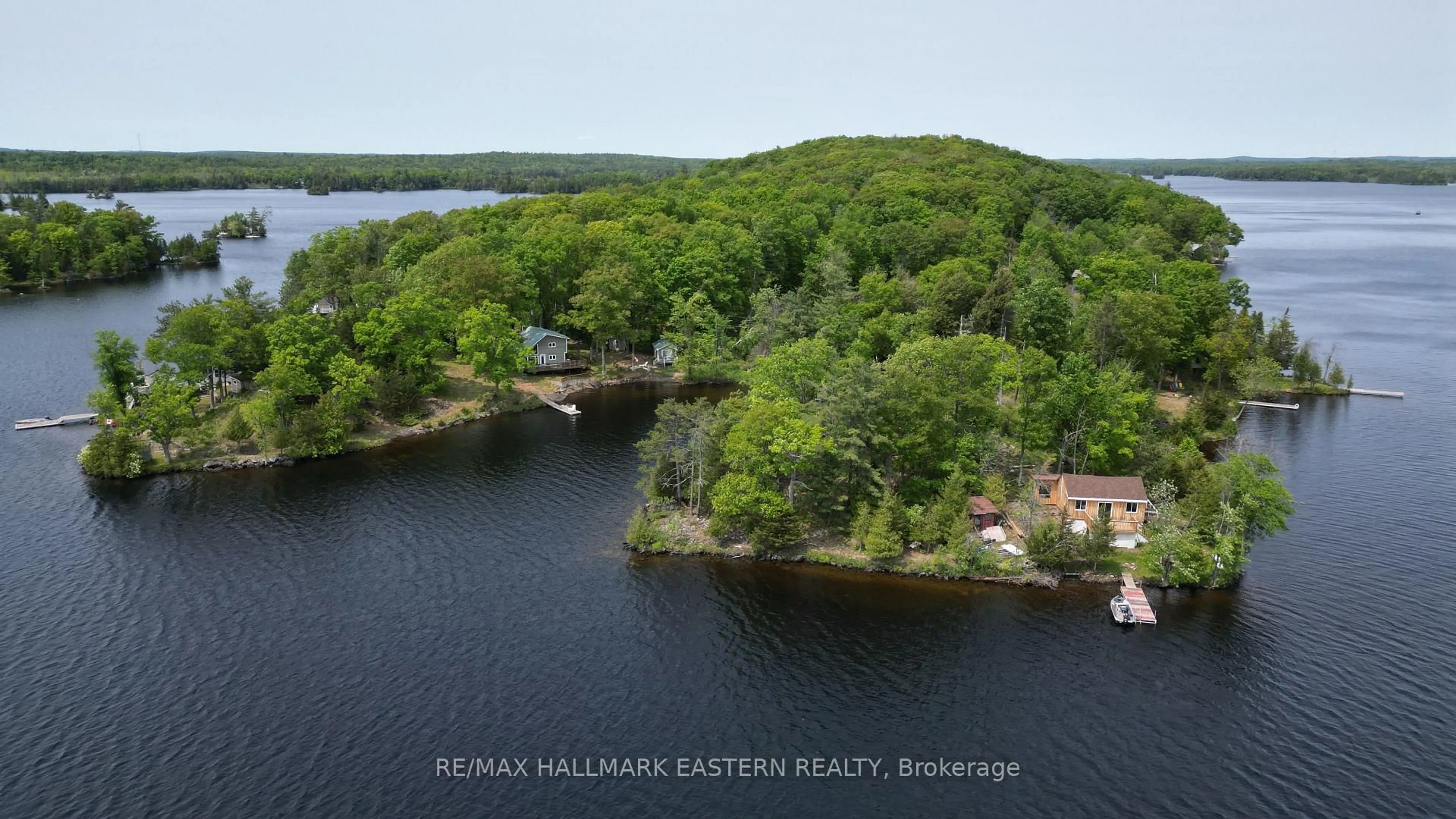 A pic from outside/outdoor area/front of a property/back of a property/a pic from drone, water/lake/river/ocean view for 280 Big Island, Havelock-Belmont-Methuen Ontario K0L 1Z0