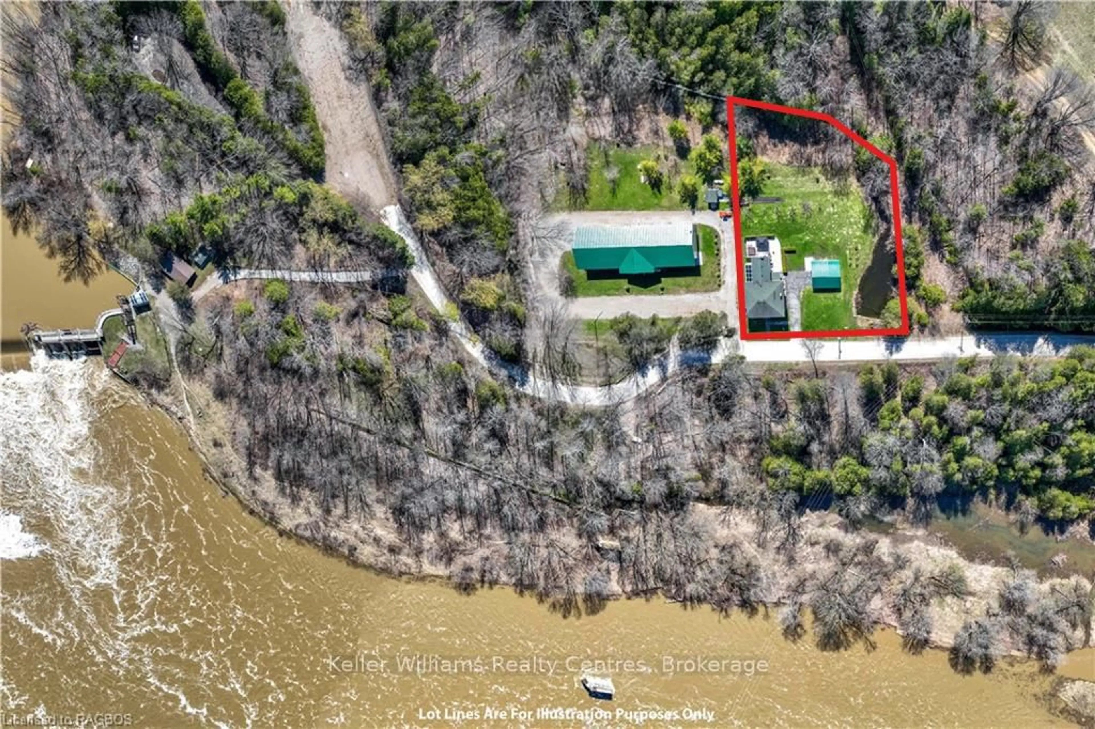 A pic from outside/outdoor area/front of a property/back of a property/a pic from drone, water/lake/river/ocean view for Part of 484 Carlisle St #(West Side), Saugeen Shores Ontario N0H 2L0
