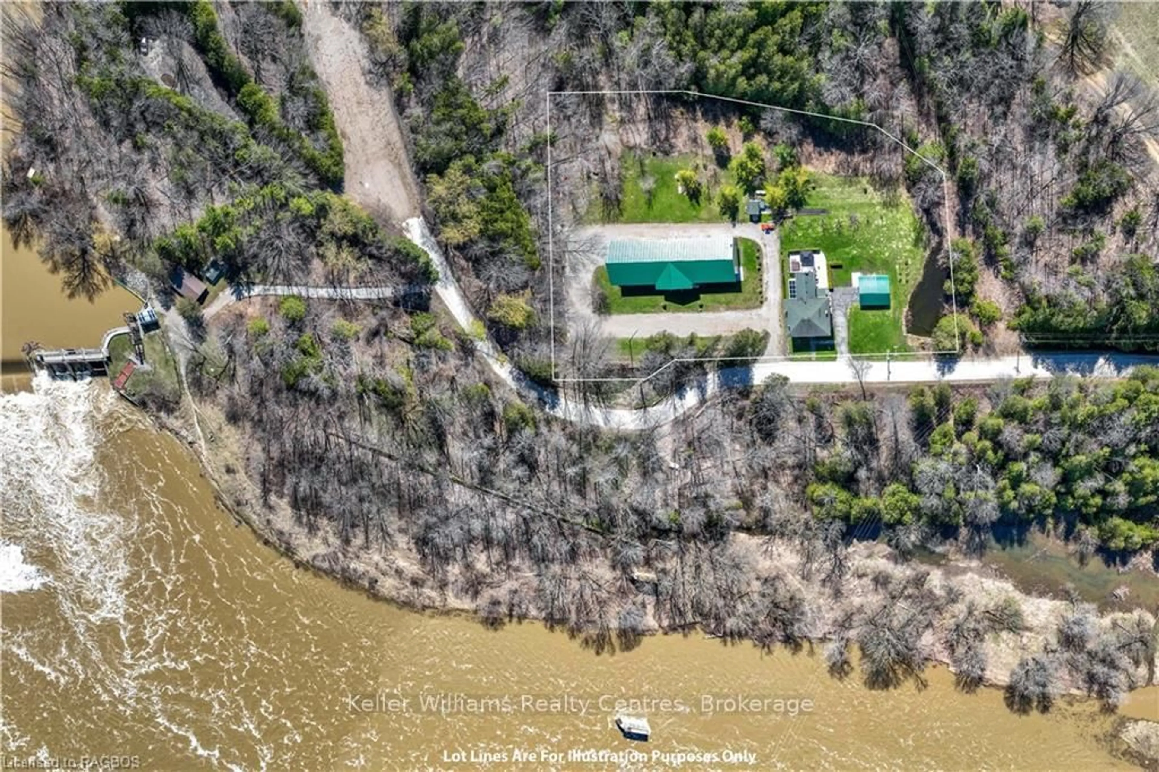 A pic from outside/outdoor area/front of a property/back of a property/a pic from drone, water/lake/river/ocean view for 484 CARLISLE St, Saugeen Shores Ontario N0H 2L0