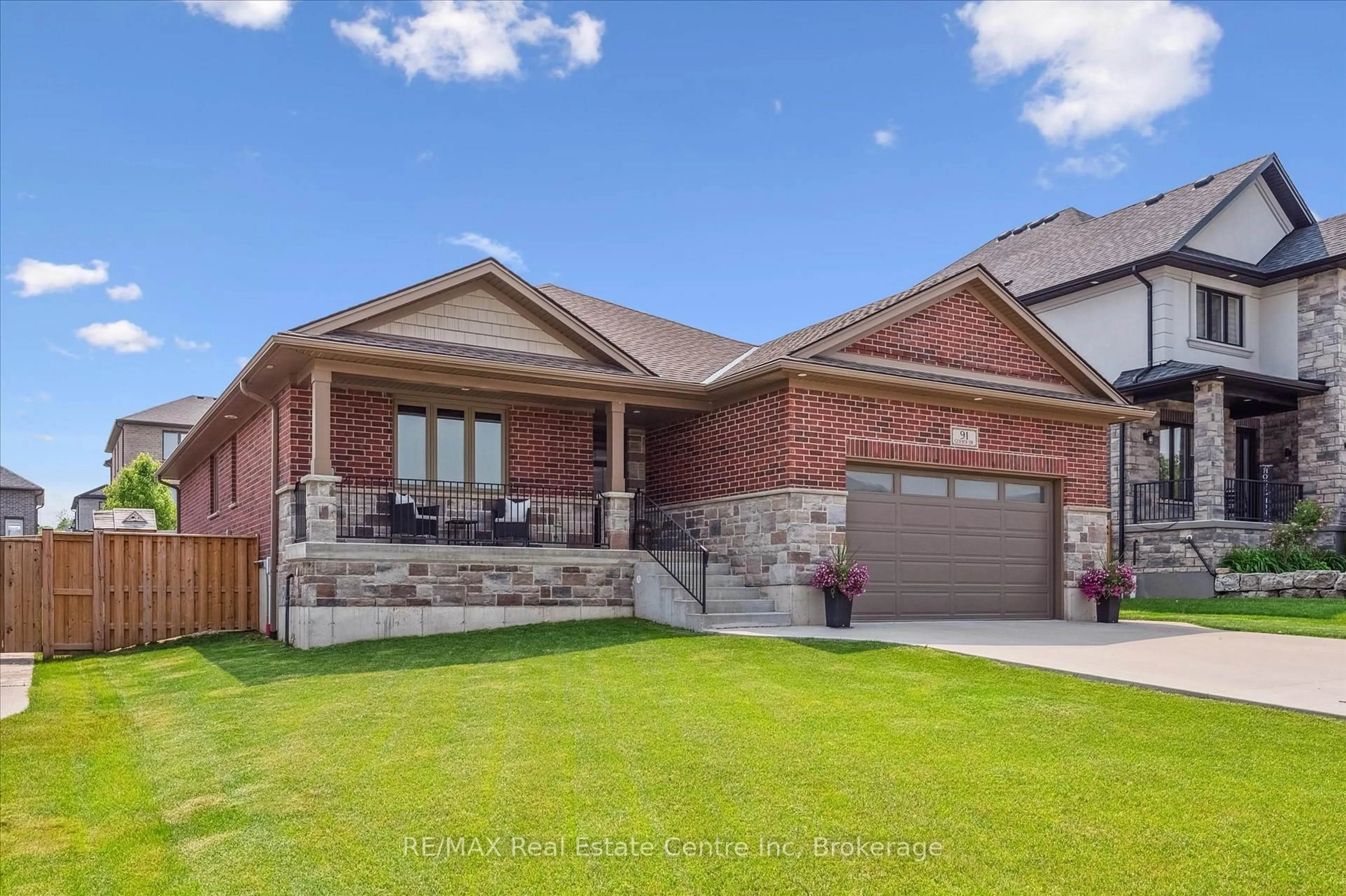 Home with brick exterior material, street for 91 Gerber Dr, Perth East Ontario N0K 1M0