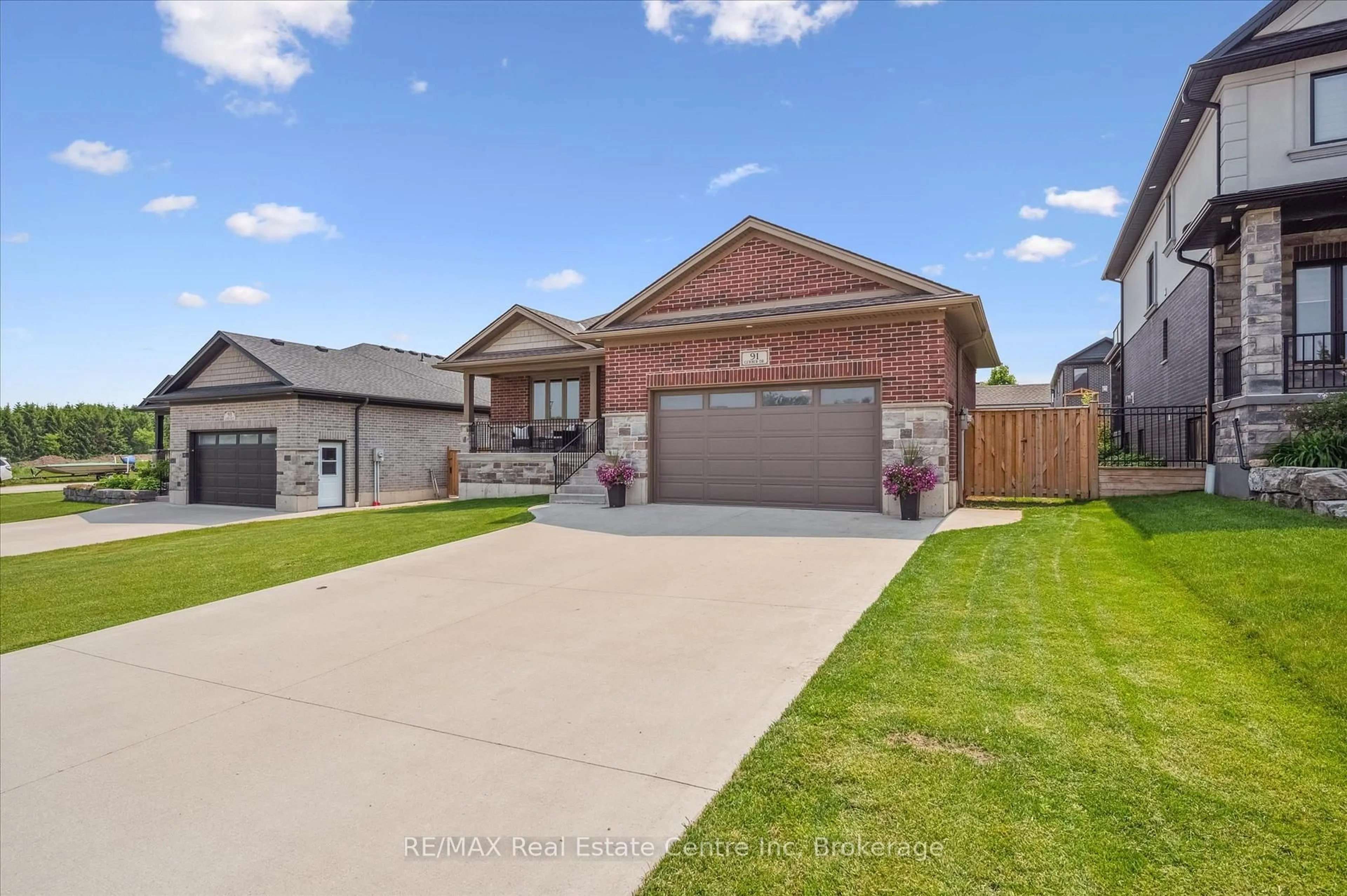 Home with brick exterior material, street for 91 Gerber Dr, Perth East Ontario N0K 1M0
