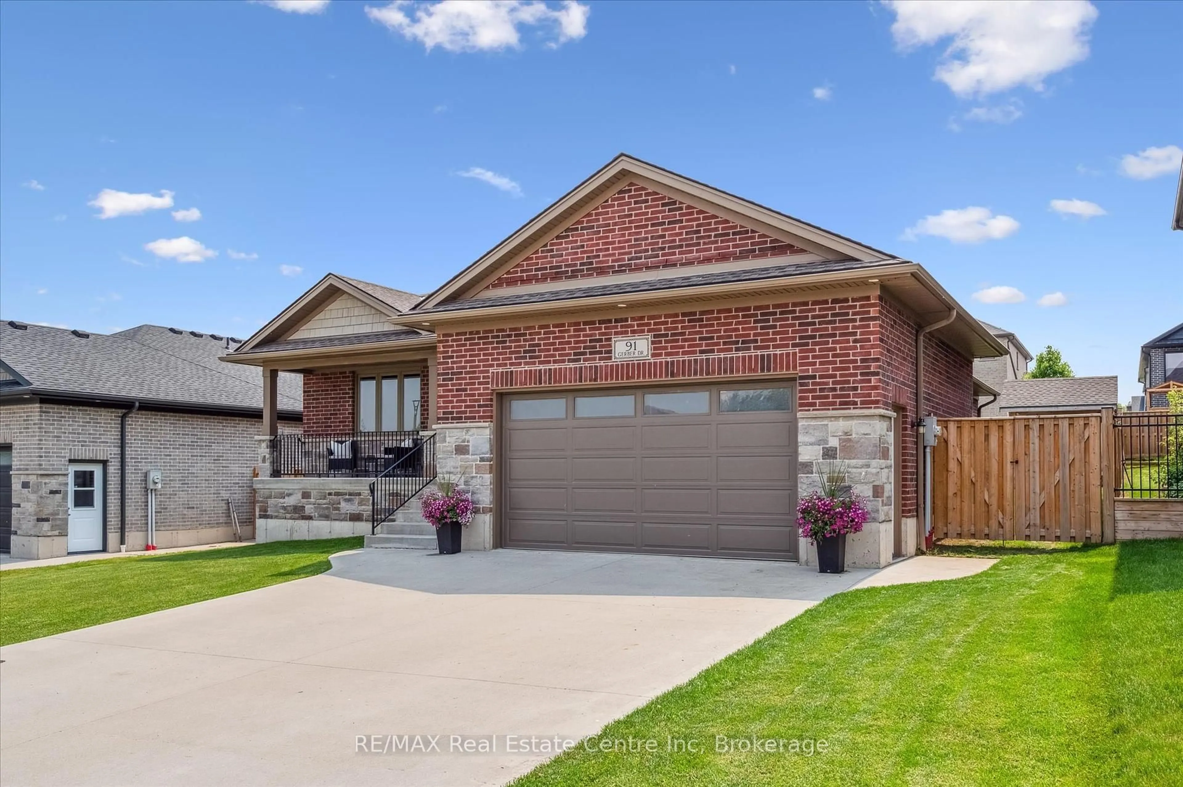 Home with brick exterior material, street for 91 Gerber Dr, Perth East Ontario N0K 1M0