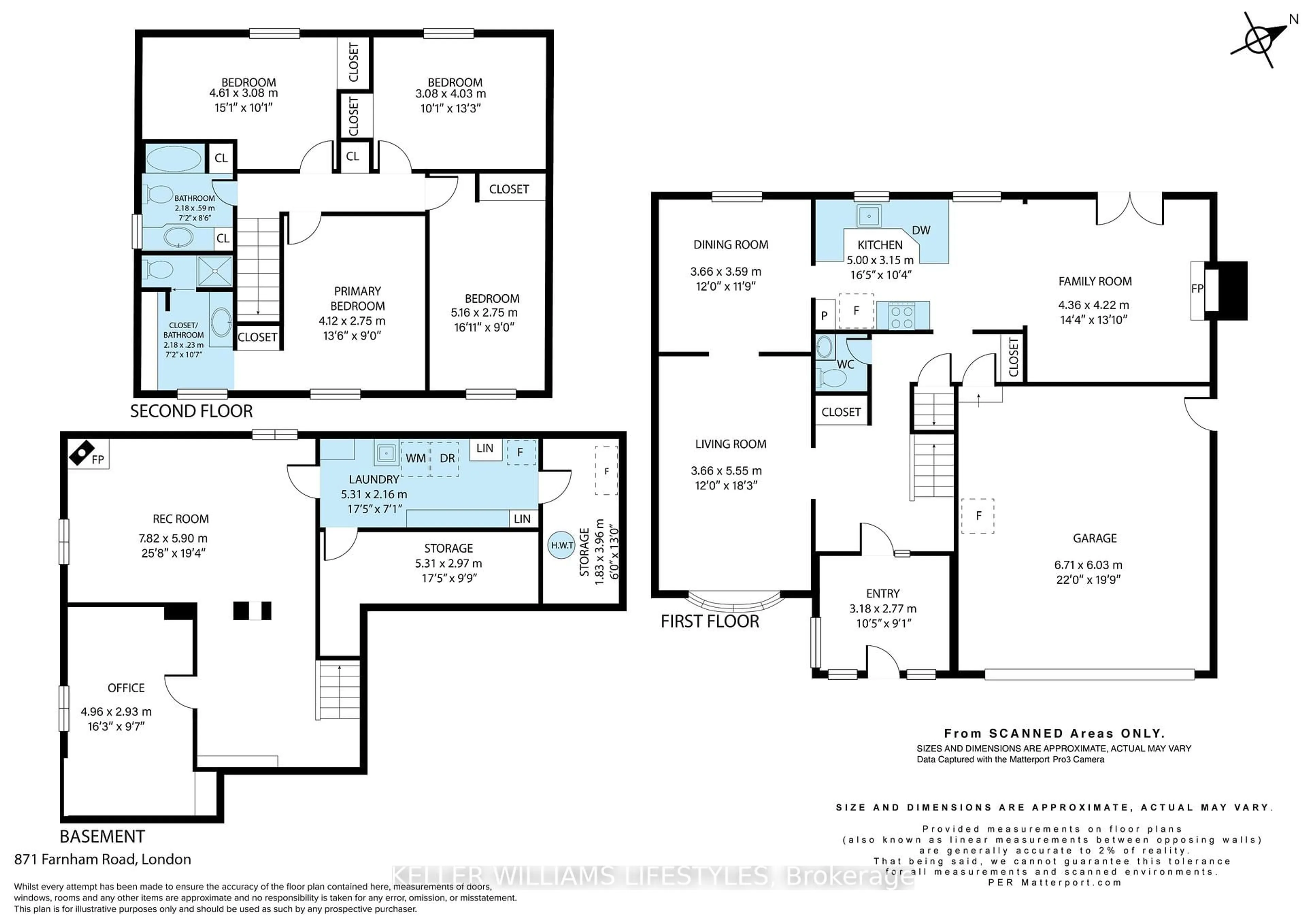 Floor plan for 871 Farnham Rd, London South Ontario N6K 1R8