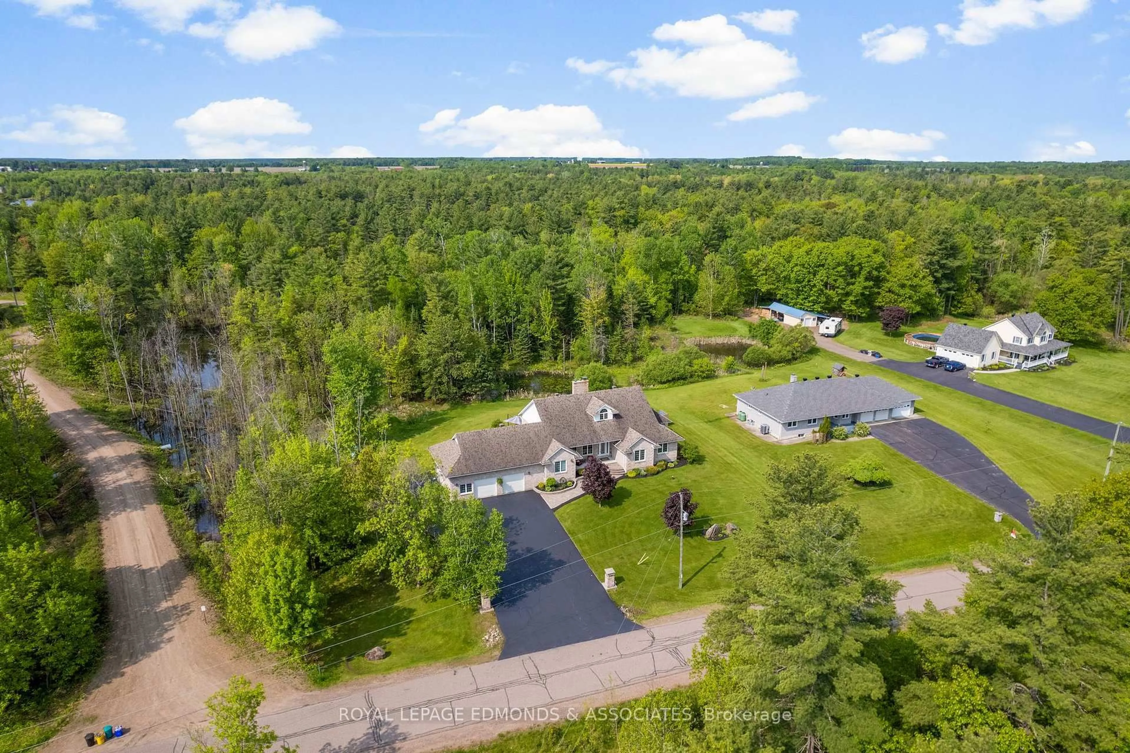 A pic from outside/outdoor area/front of a property/back of a property/a pic from drone, water/lake/river/ocean view for 50 Blue Danube Way, Pembroke Ontario K8A 6W2