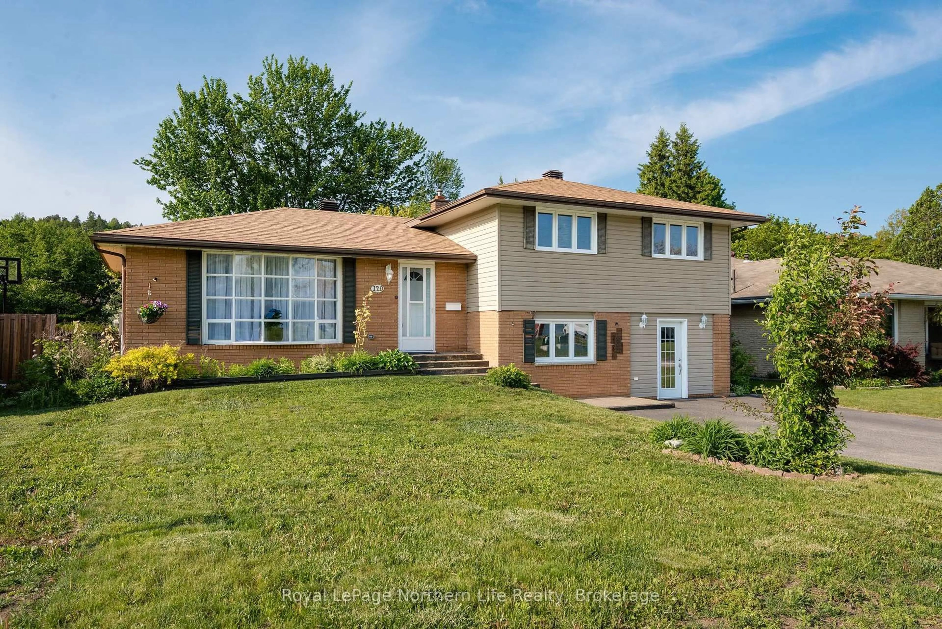 Home with brick exterior material, street for 120 Macbeth Cres, North Bay Ontario P1B 7X6