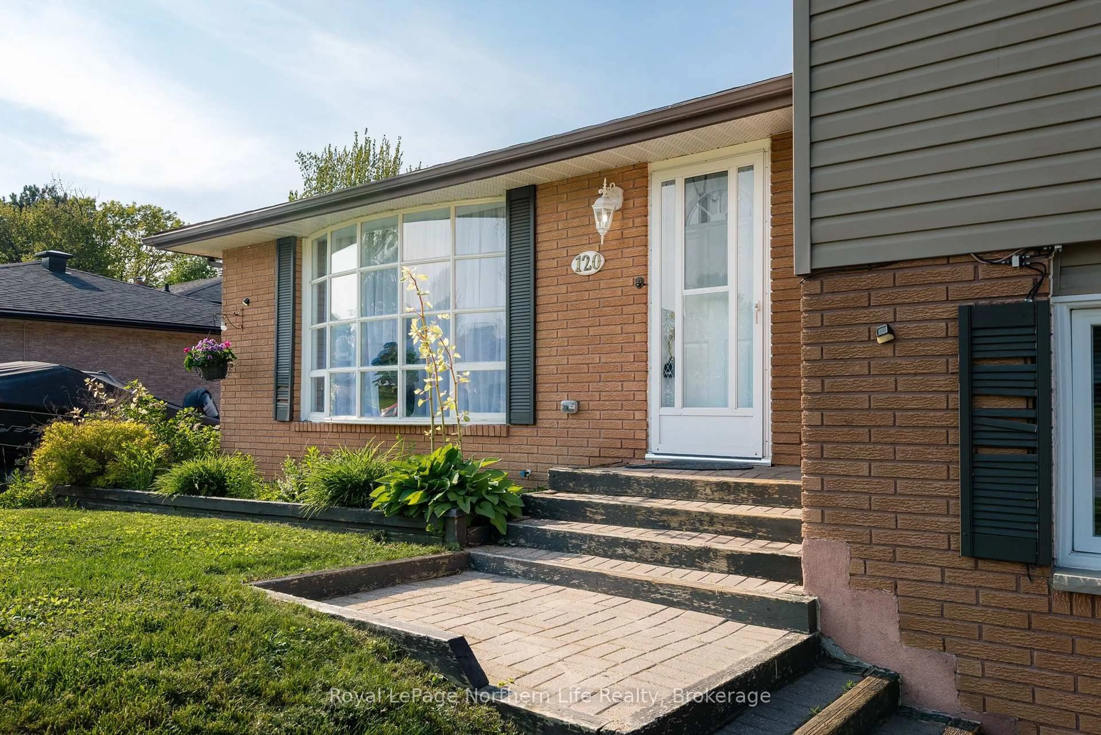 Home with brick exterior material, street for 120 Macbeth Cres, North Bay Ontario P1B 7X6