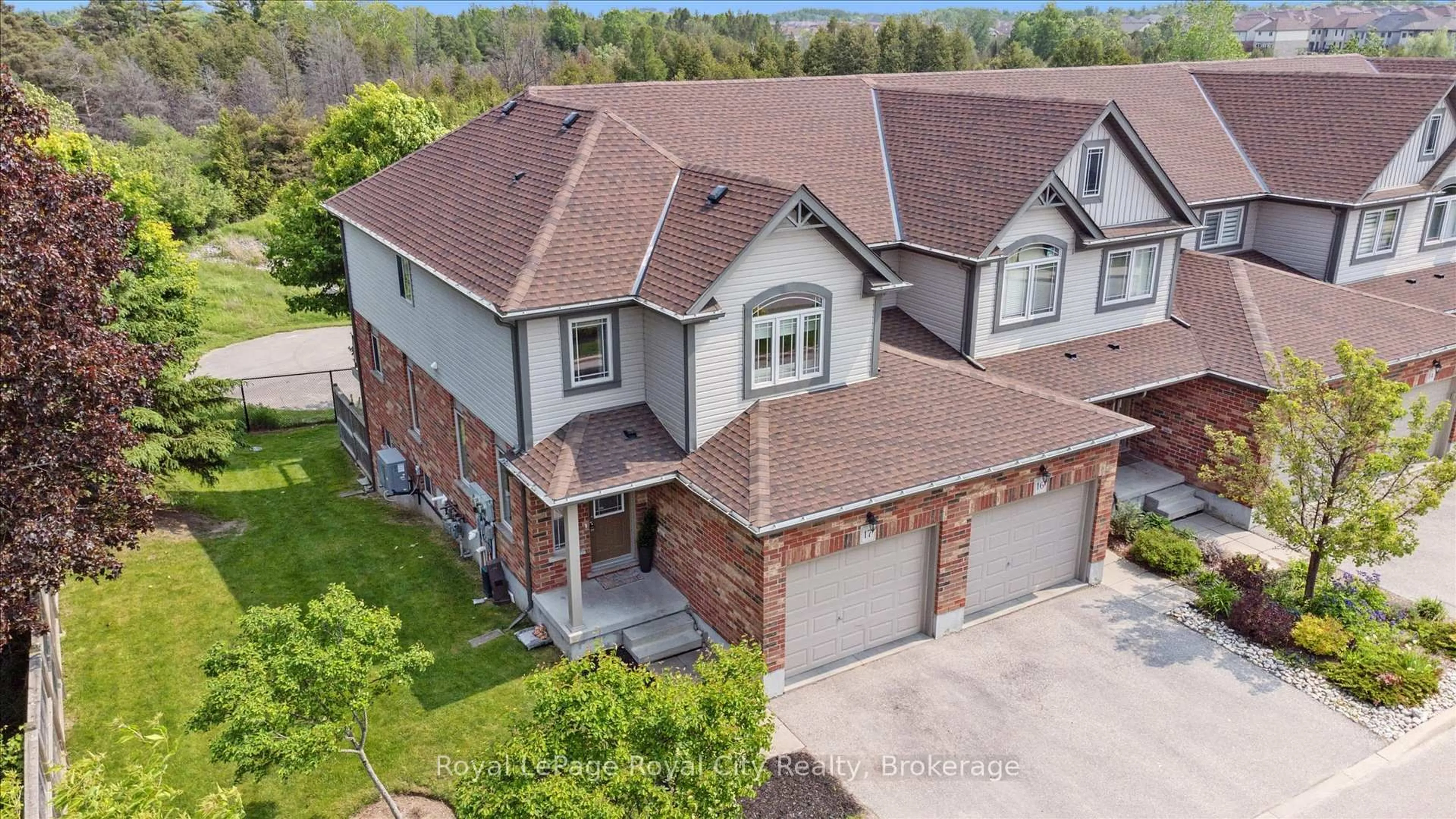 A pic from outside/outdoor area/front of a property/back of a property/a pic from drone, unknown for 355 Macalister Blvd #17, Guelph Ontario N1L 1B3