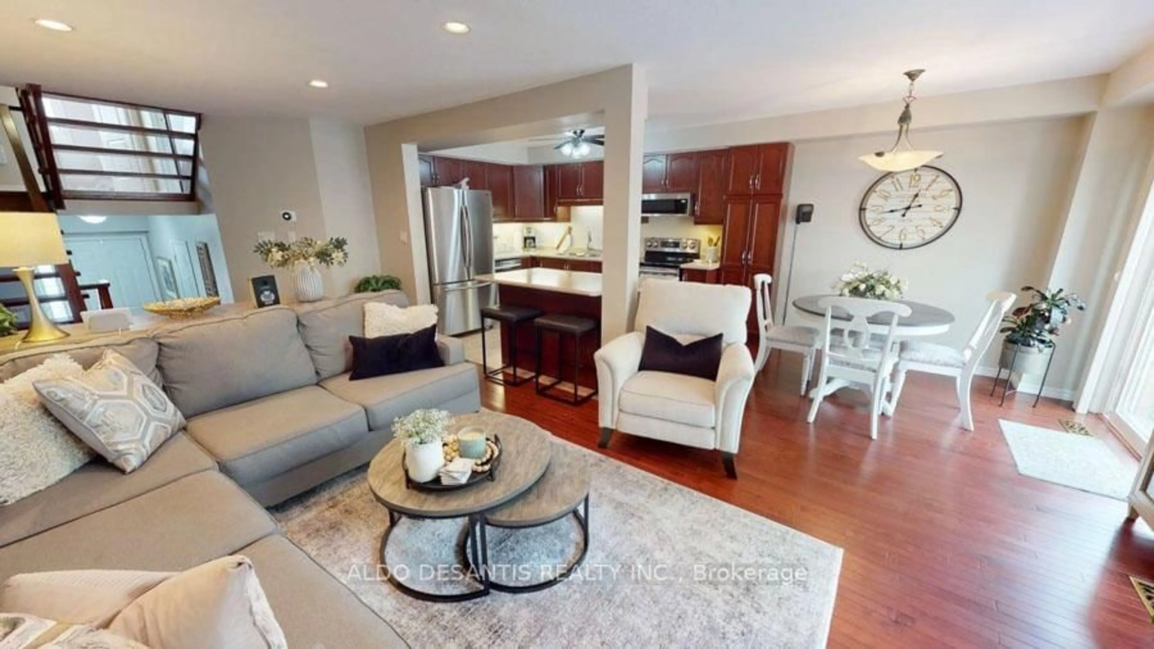 Living room with furniture, wood/laminate floor for 348 Highland Rd #3, Hamilton Ontario L8J 3W5