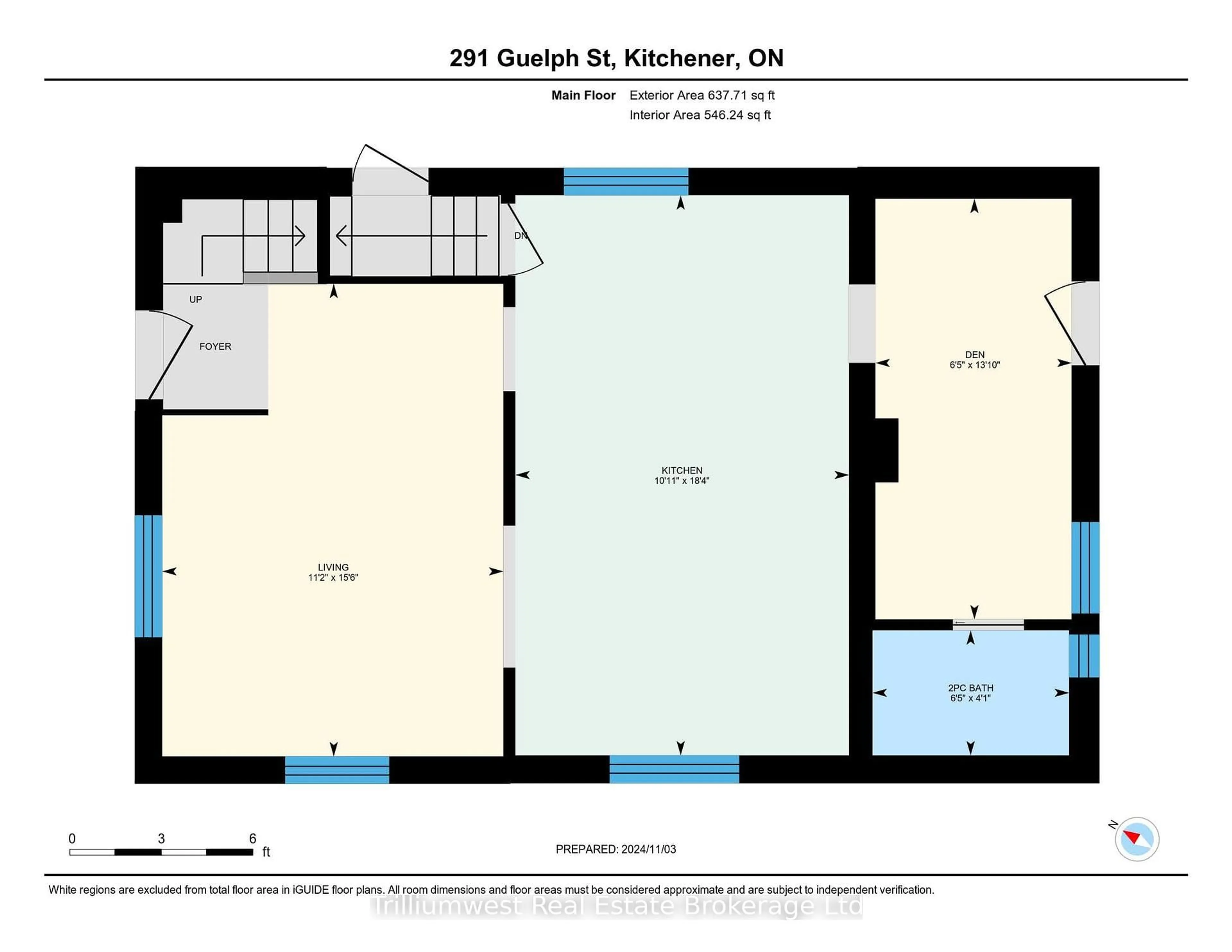 Floor plan for 291 Guelph St, Kitchener Ontario N2H 5W9