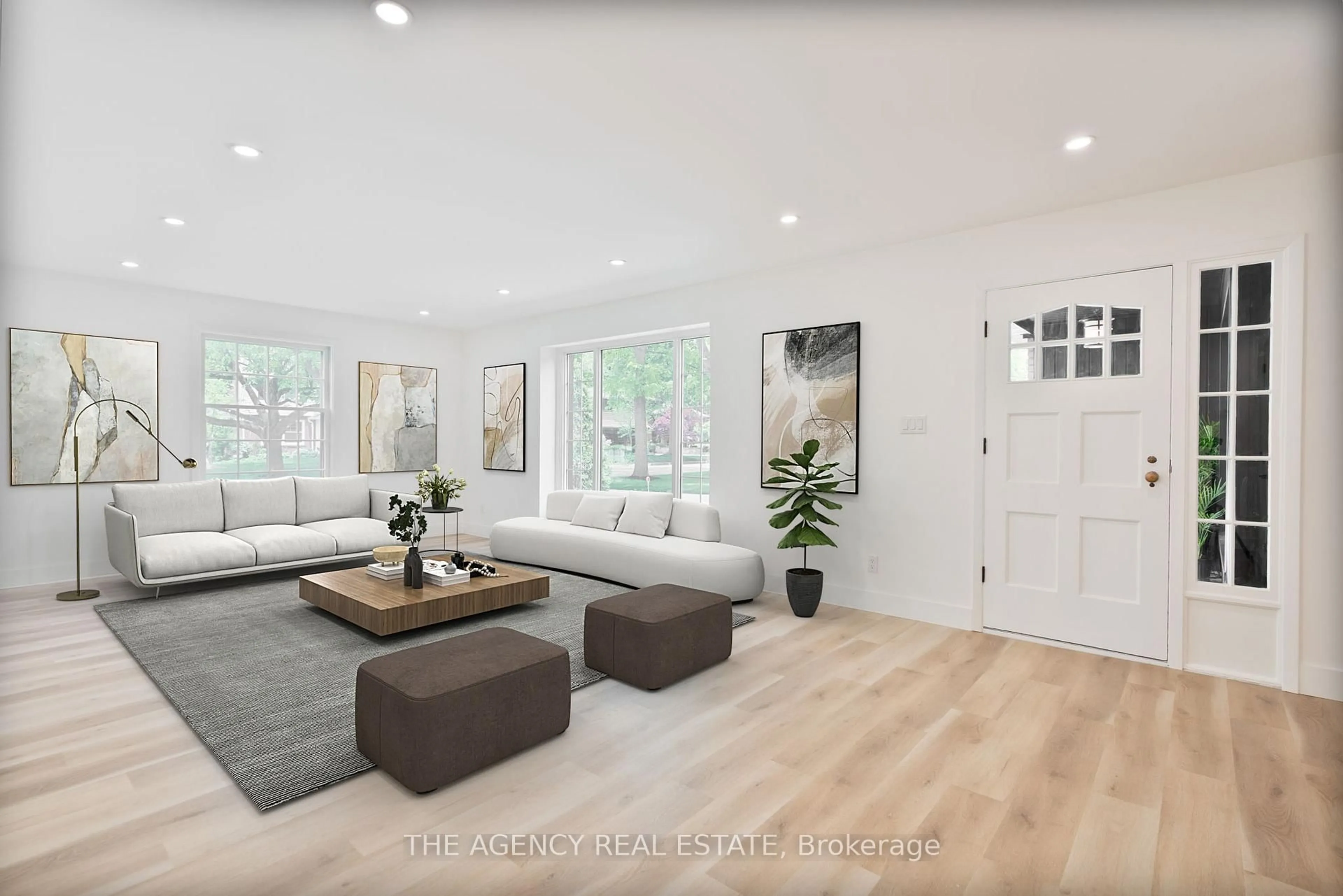 Living room with furniture, wood/laminate floor for 38 Hunt Village Cres, London North Ontario N6H 4A3