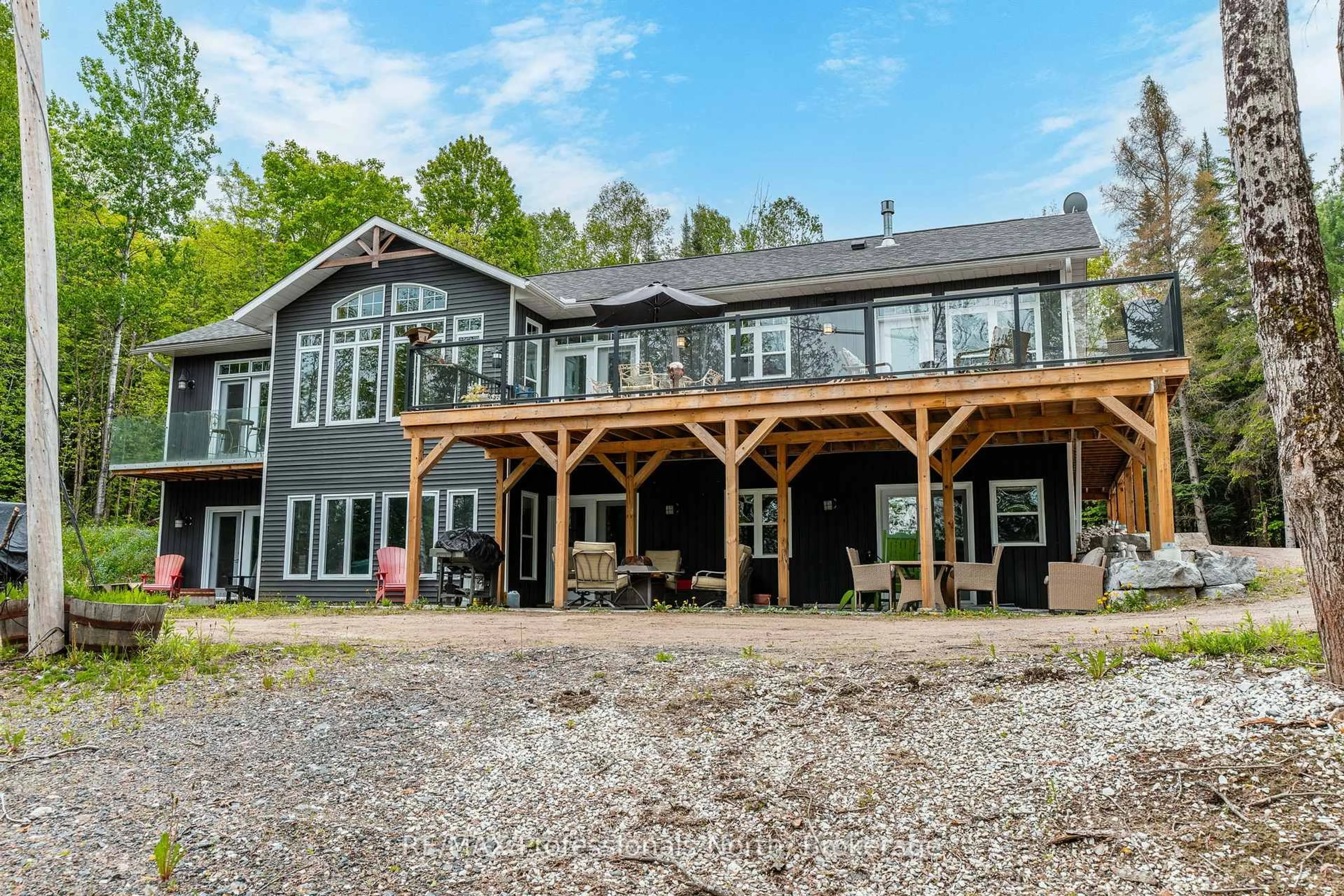 A pic from outside/outdoor area/front of a property/back of a property/a pic from drone, unknown for 1167 Eagle Lake Rd, Dysart et al Ontario K0M 1S0