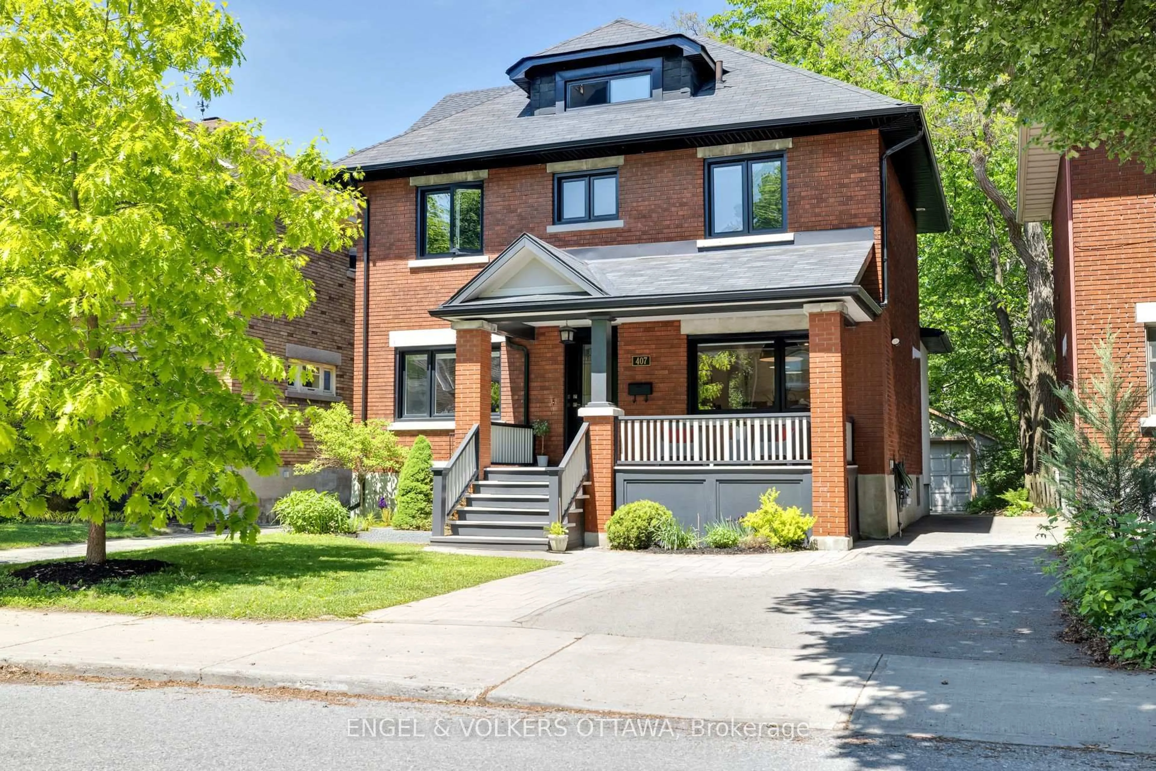 Home with brick exterior material, street for 407 Third Ave, Ottawa Ontario K1S 2K6