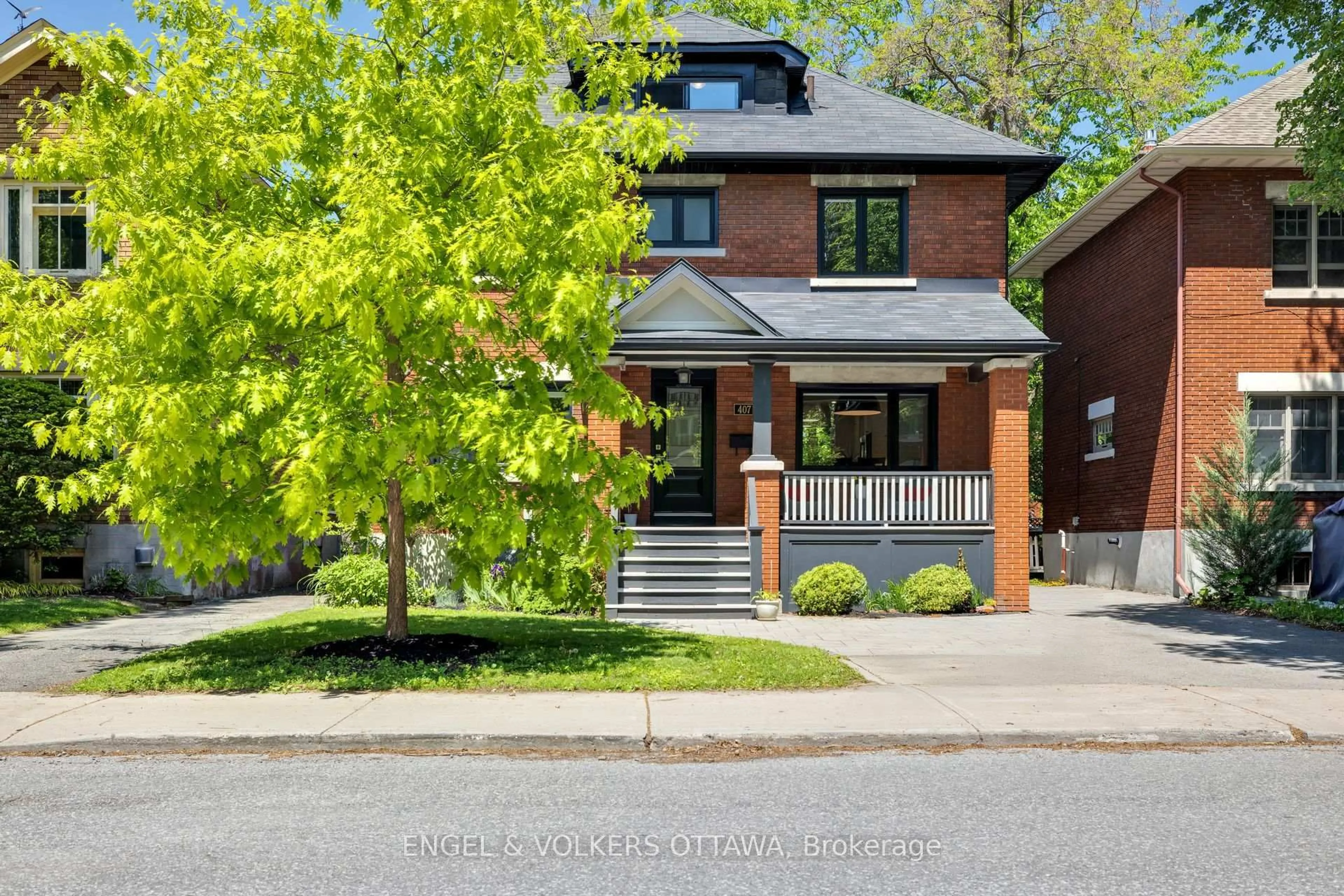 Home with brick exterior material, street for 407 Third Ave, Ottawa Ontario K1S 2K6