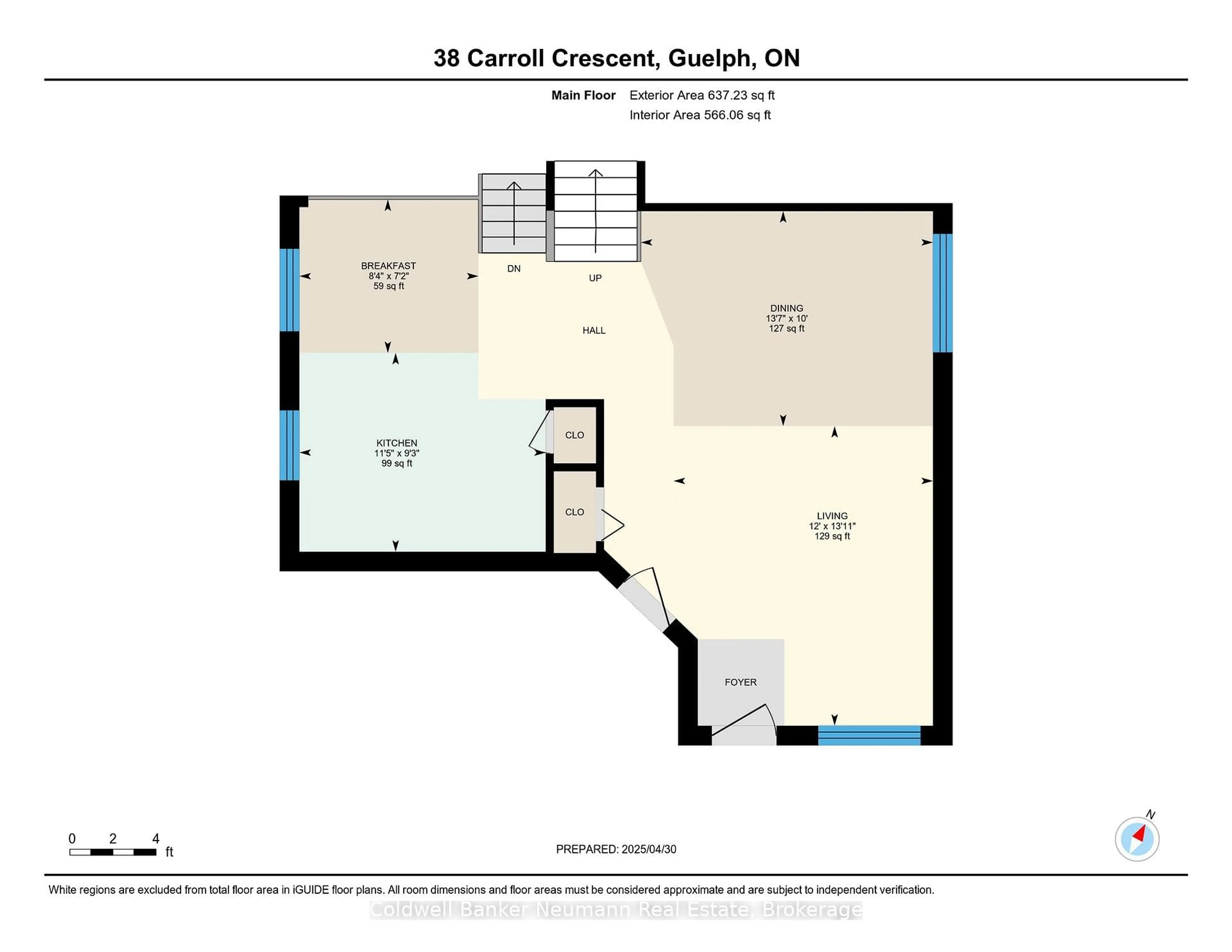 Floor plan for 38 Carroll Cres, Guelph Ontario N1G 5B5