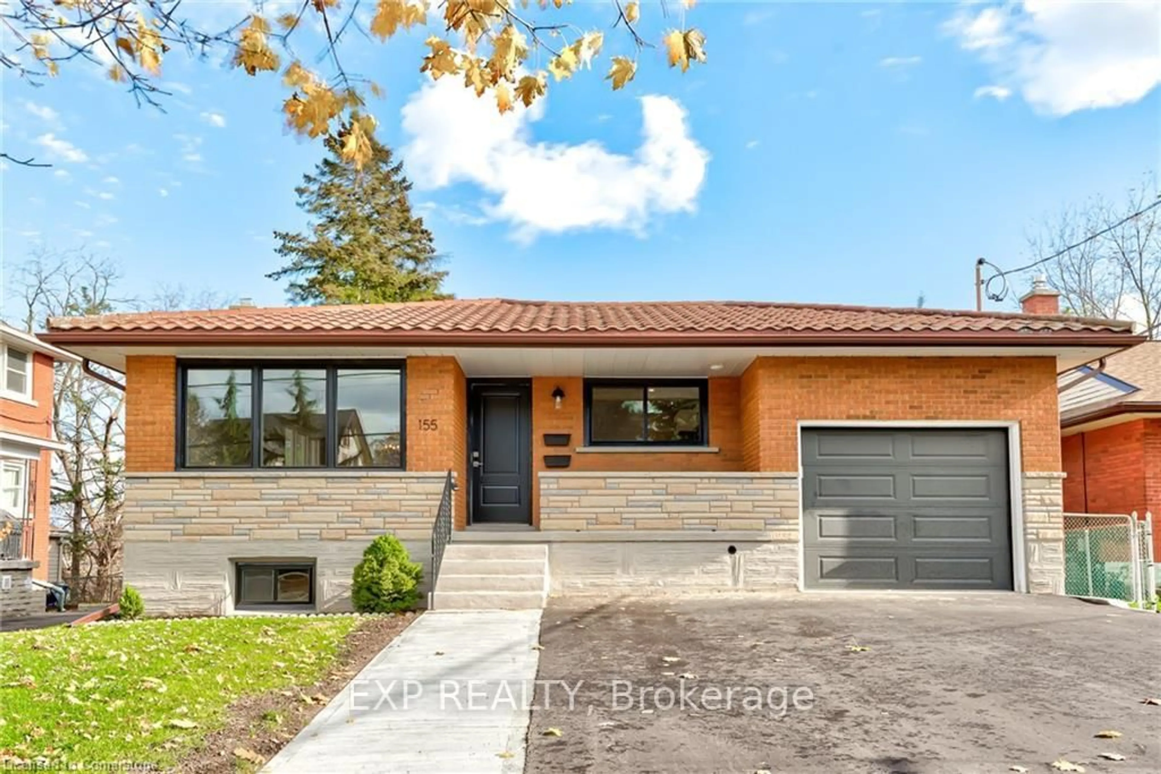 Home with brick exterior material, street for 155 Doon Rd, Kitchener Ontario N2G 3E1
